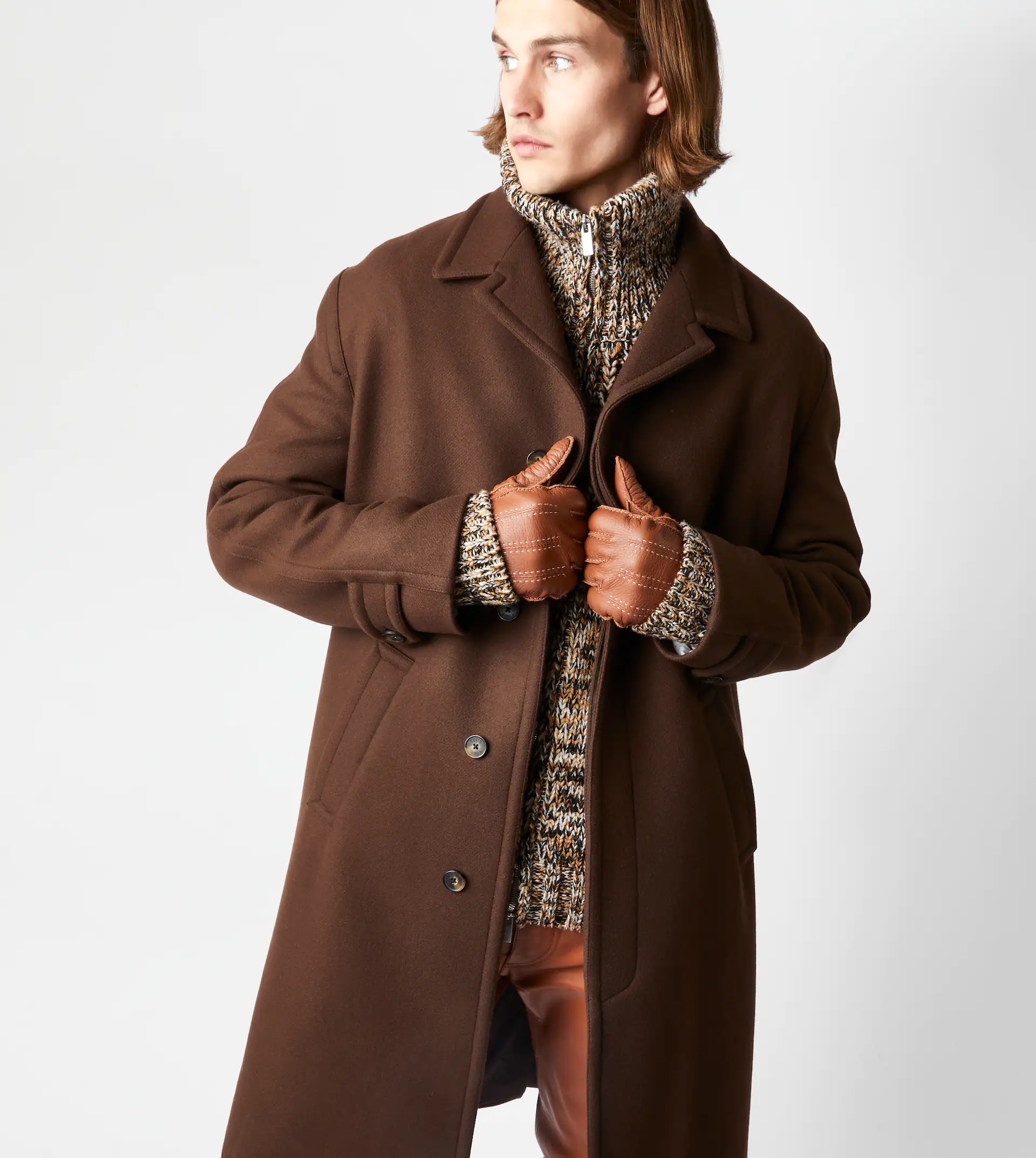 TOD'S COAT OVER - BROWN - 7