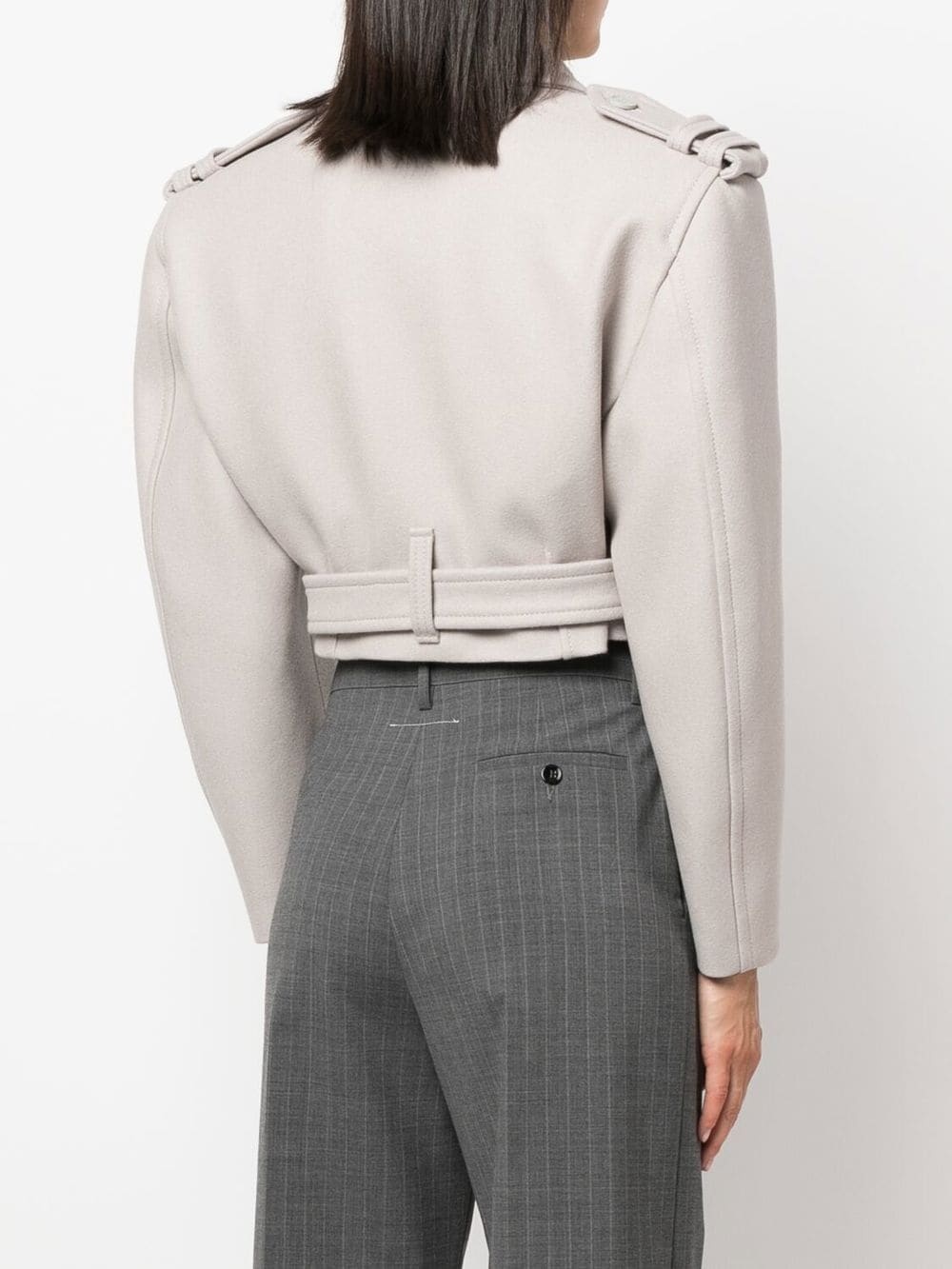 cropped biker jacket - 4