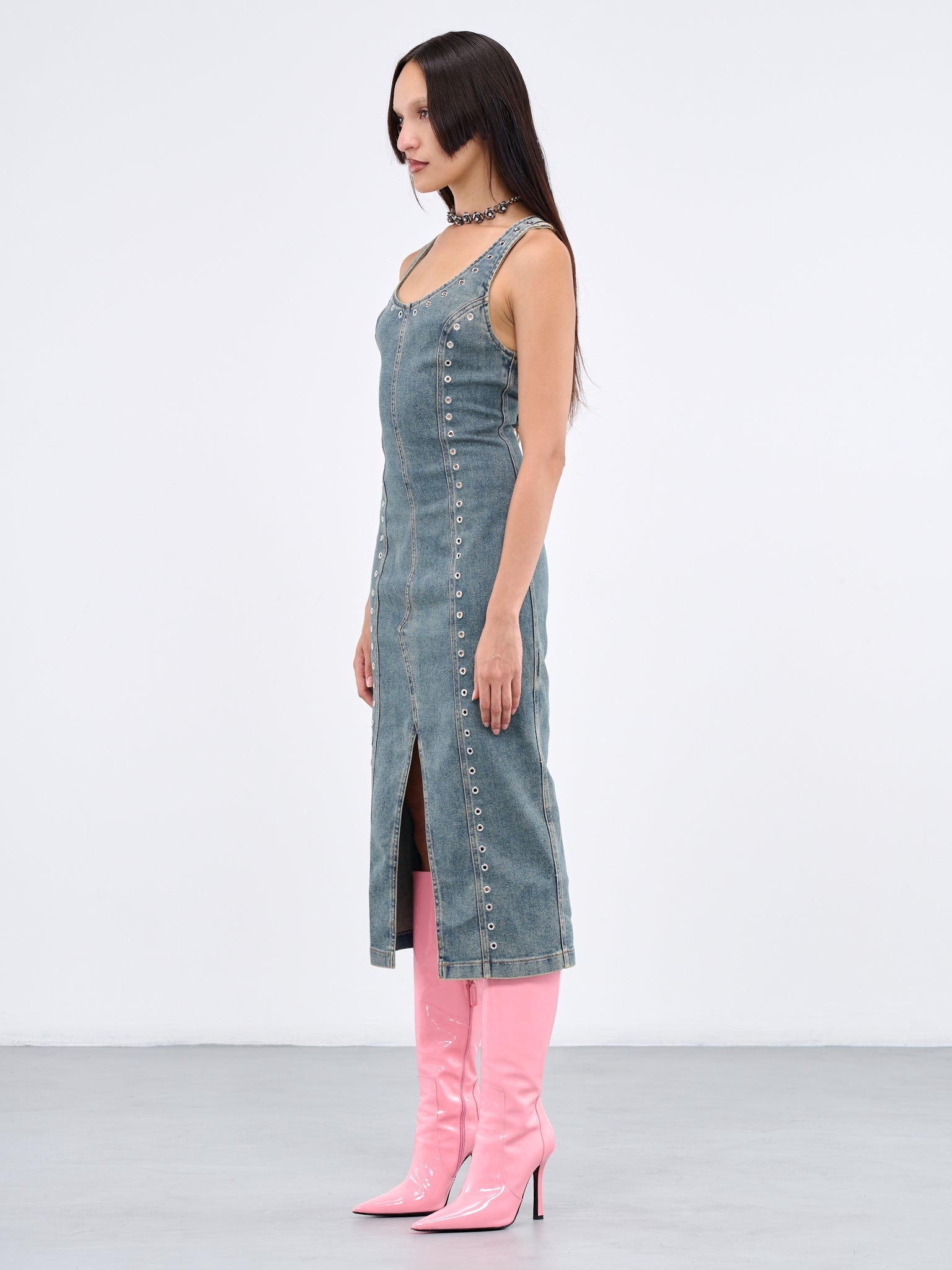 Eyelet Jean Midi Dress - 2