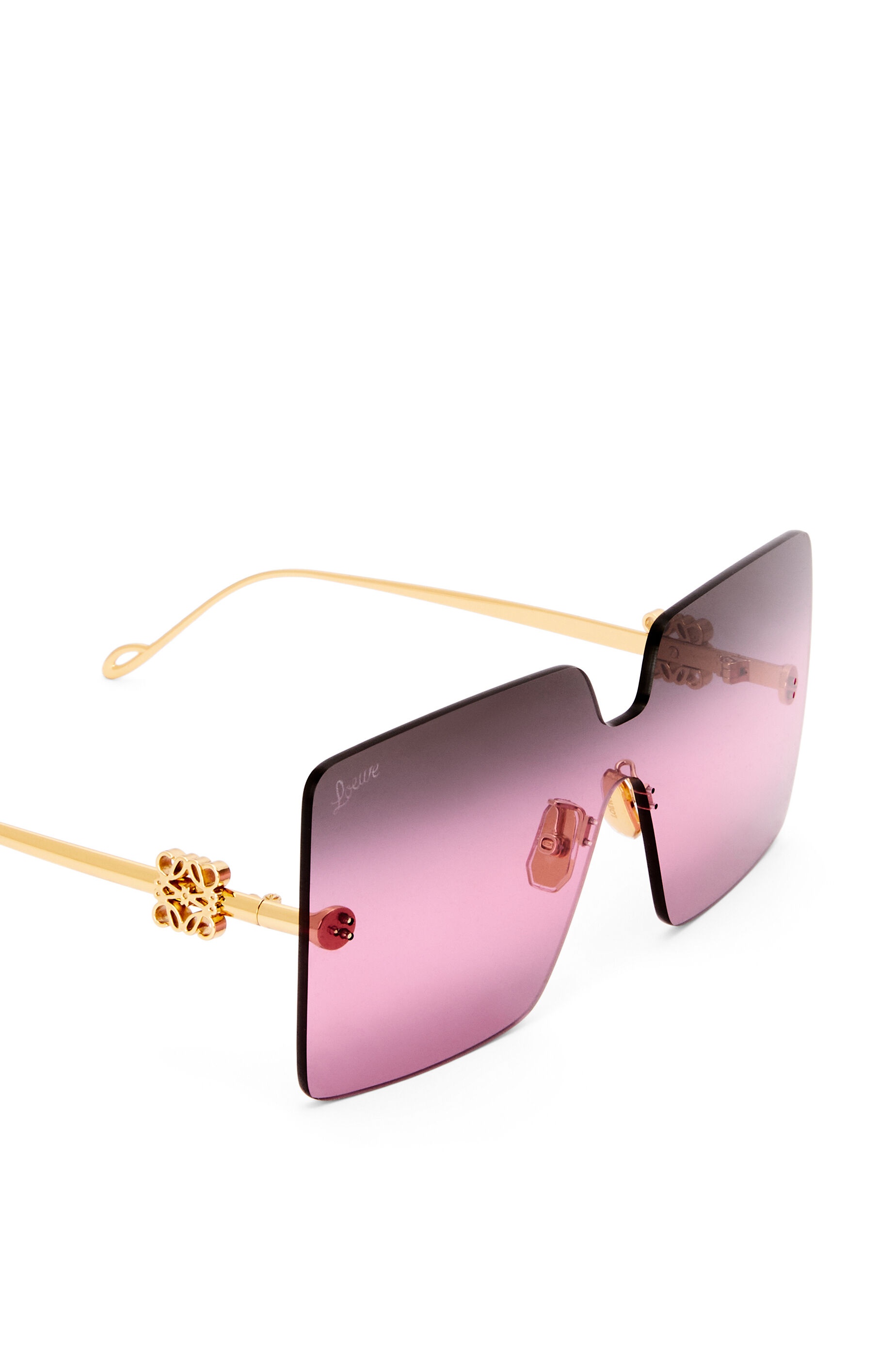 Rimless mask sunglasses in metal - 4