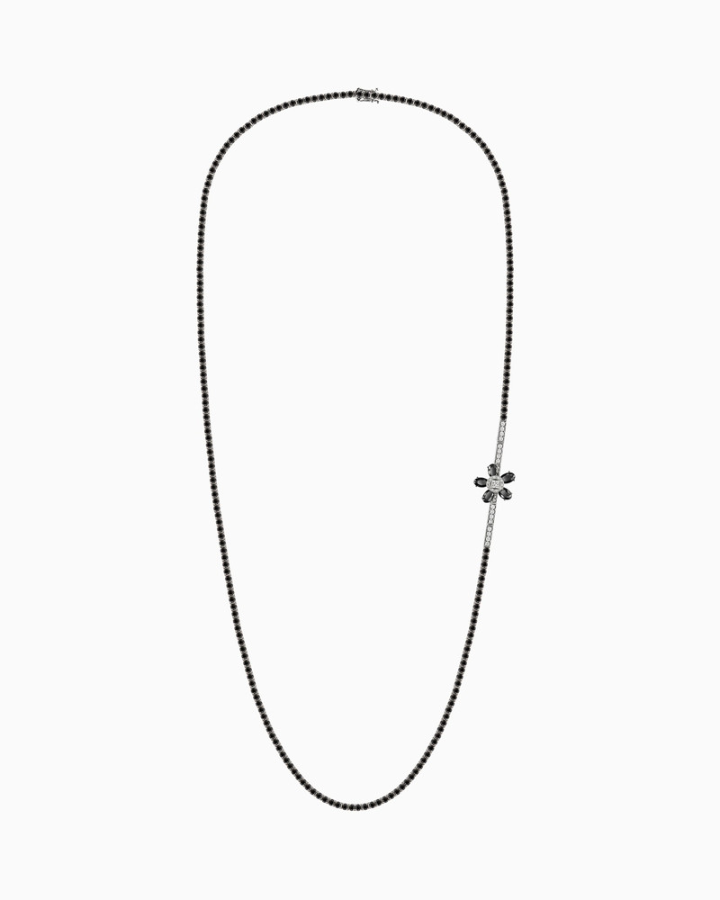 18K WHITE-GOLD, DIAMOND-AND-ONYX SÌ NECKLACE 1