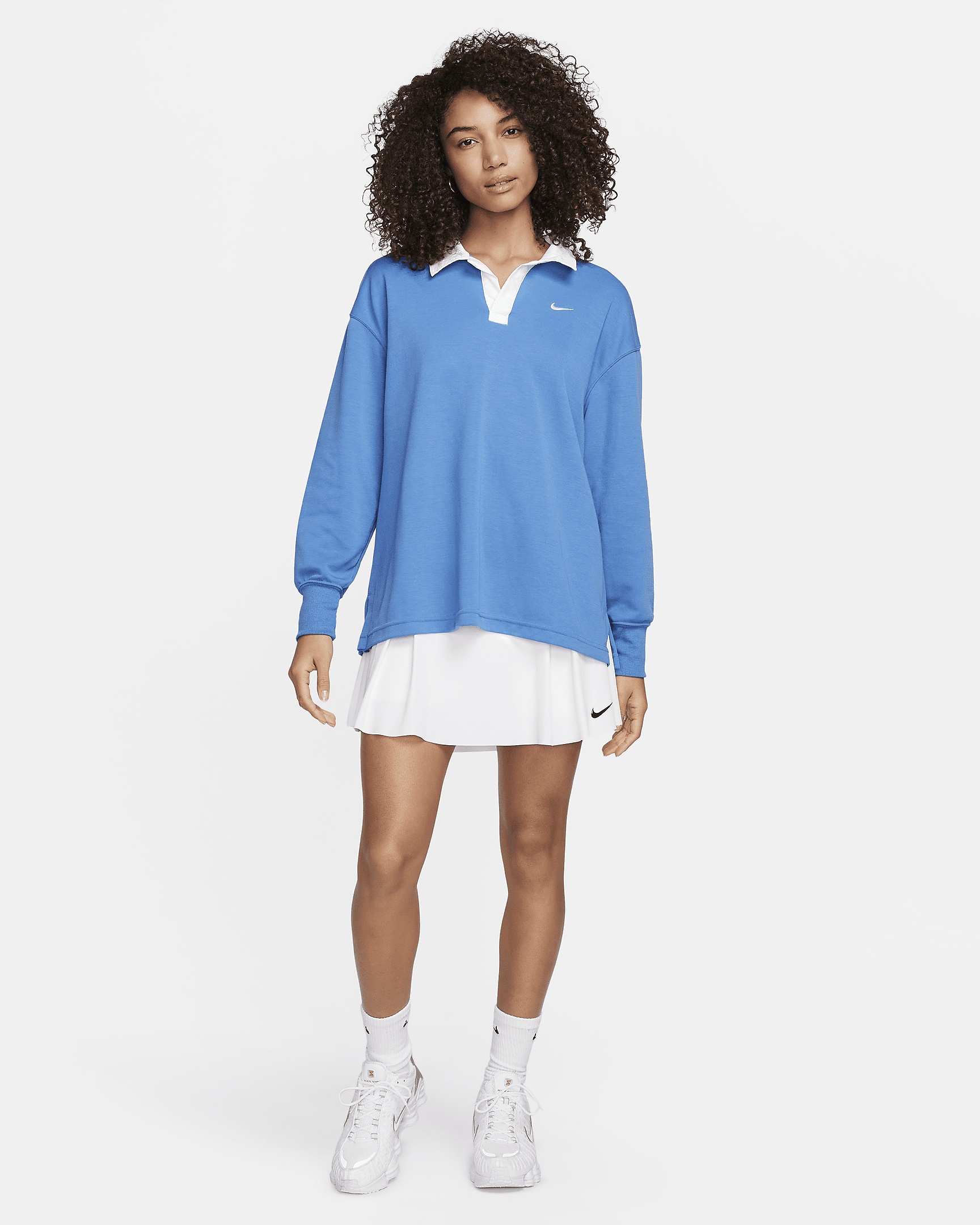 Women's Nike Sportswear Essential Oversized Long-Sleeve Polo - 6