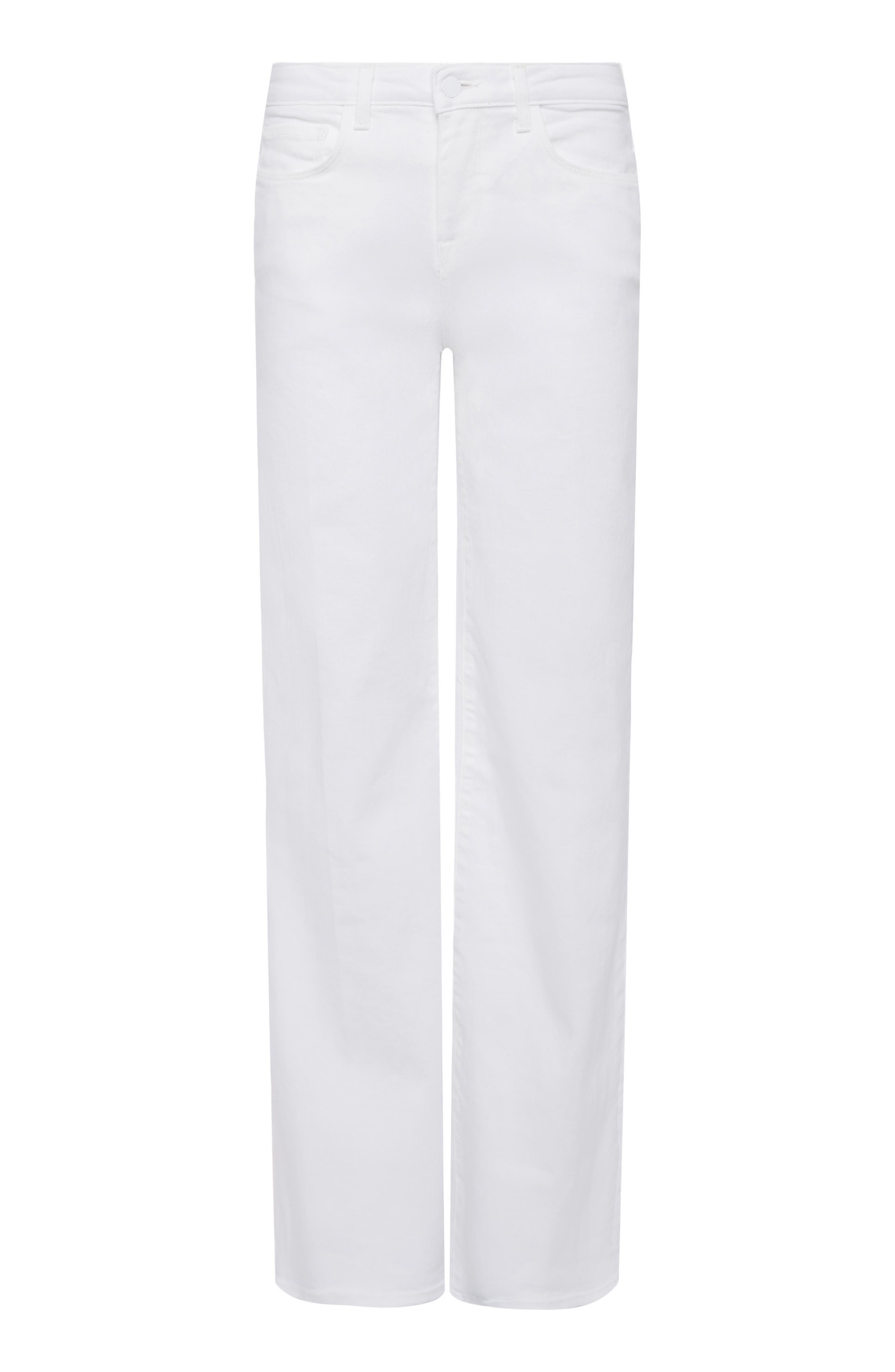 L'AGENCE Alicent Wide Leg Jeans in Blanc at Nordstrom - 4