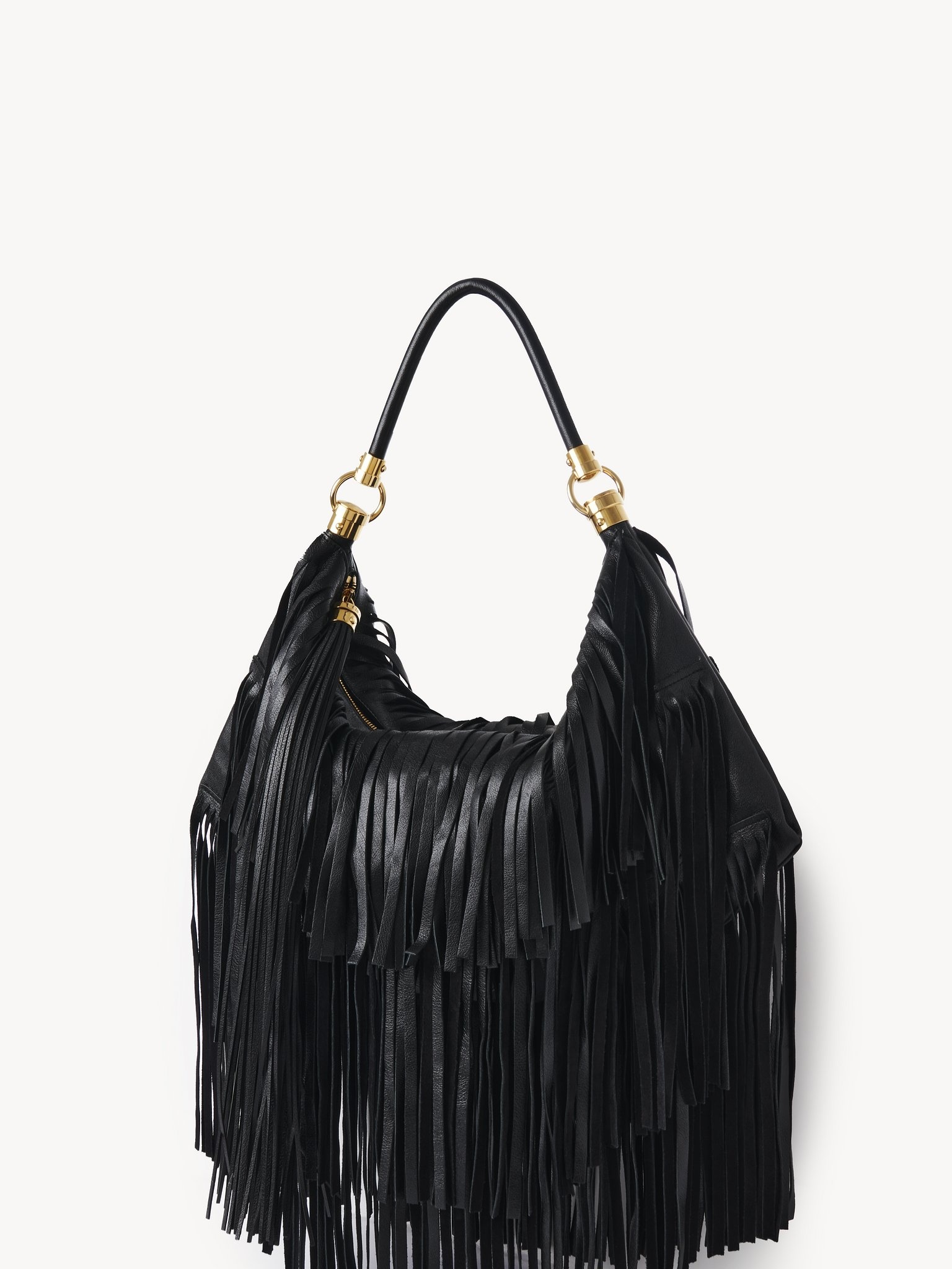 CHLOÉ FOULARD SHOULDER BAG IN FRINGED LEATHER - 3