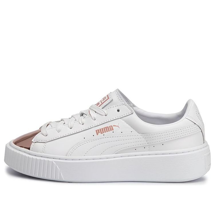 (WMNS) PUMA Basket Platform Metallic 'White Rose Gold' 366169-03 - 1