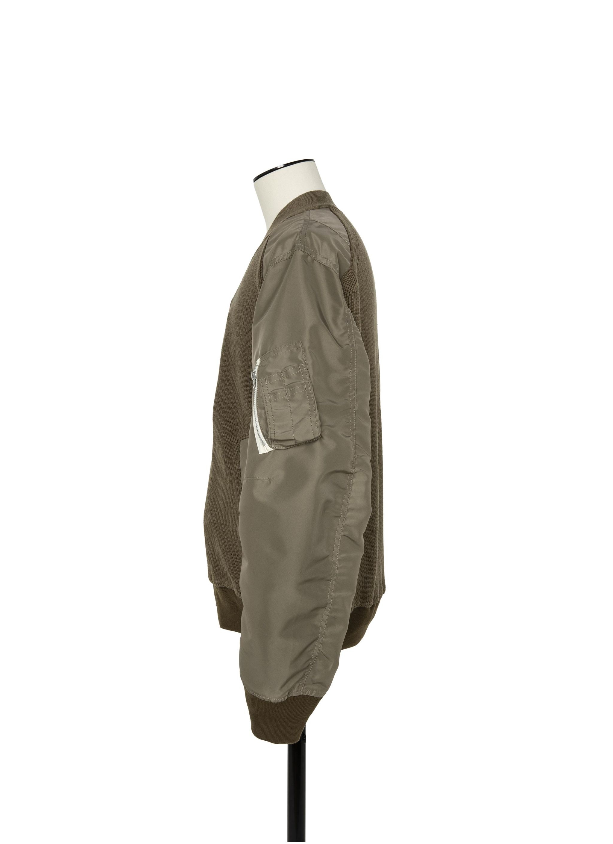 Nylon Twill x Knit Blouson - 2