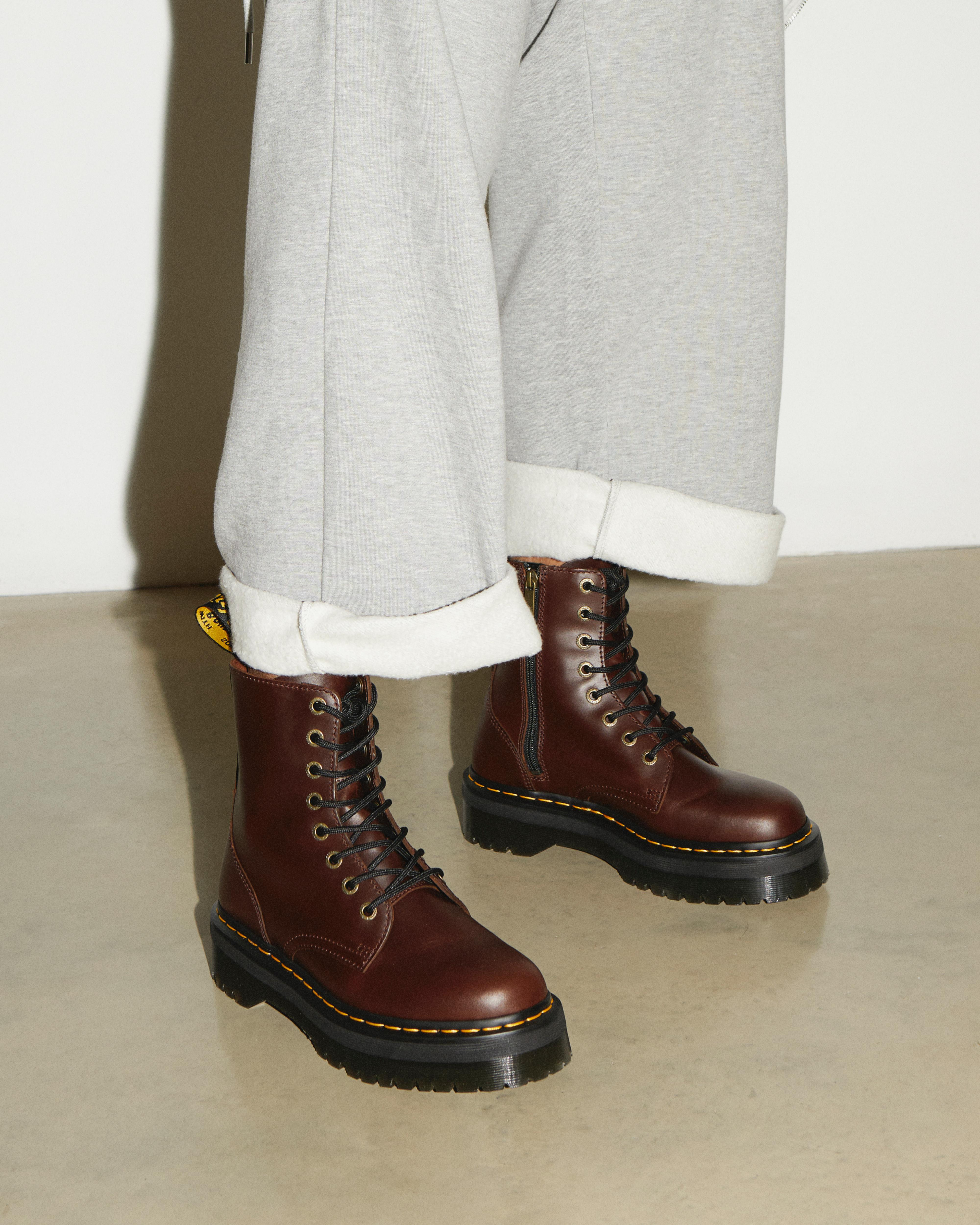 Jadon Boot Pull Up Leather Platforms - 6
