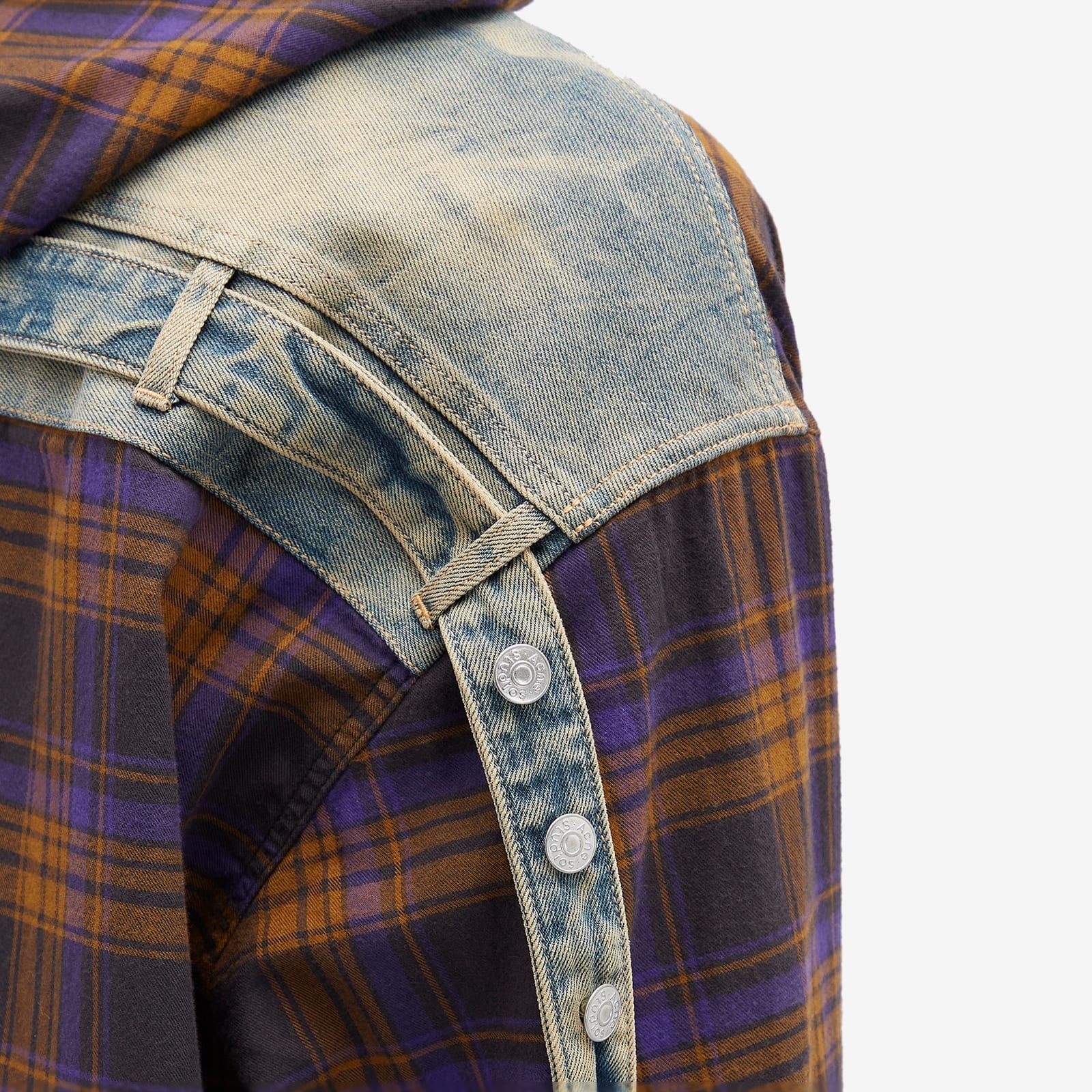 Acne Studios Saffia Washed Flannel Check Overshirt - 5