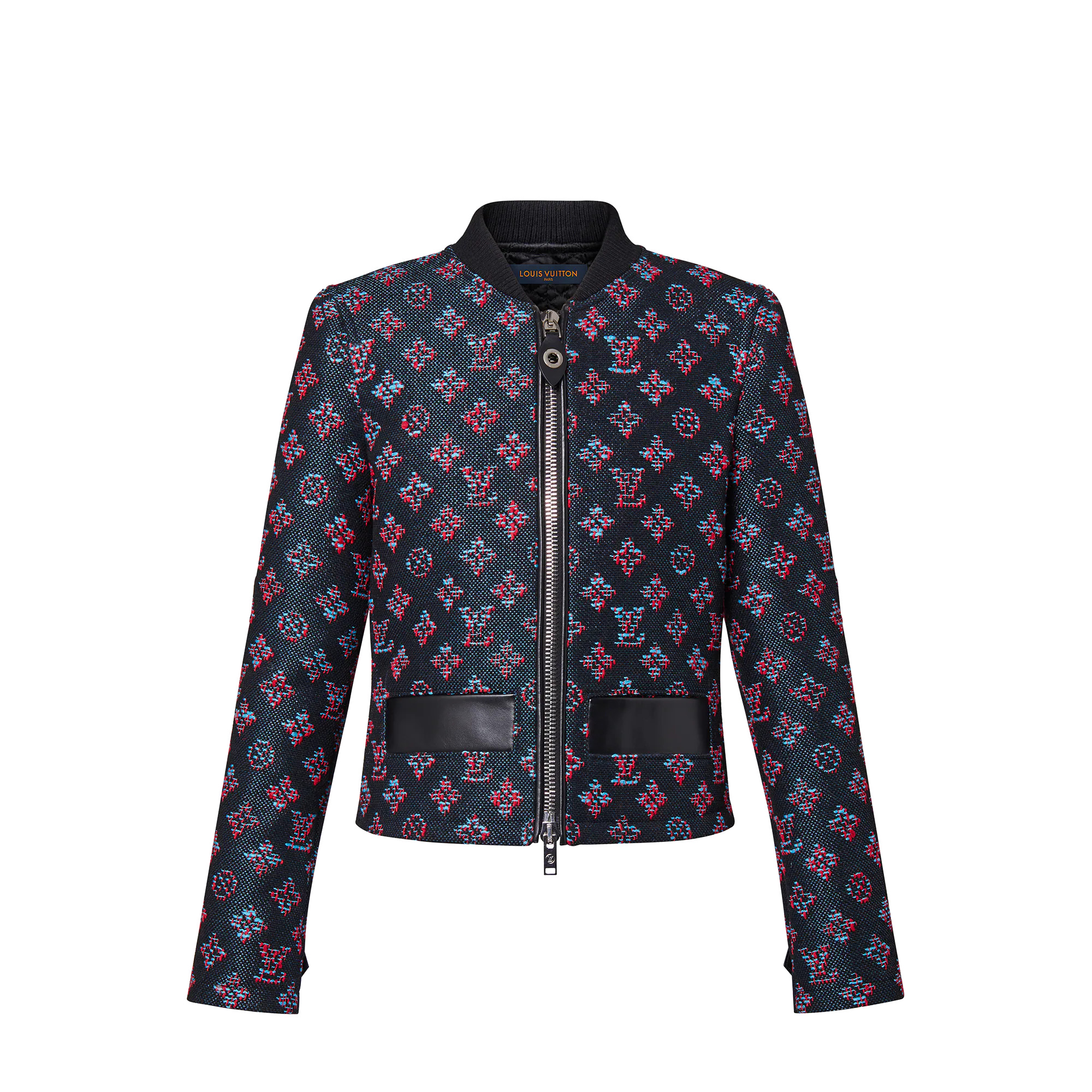 Monogram Jacquard Zip-Up Jacket - 1