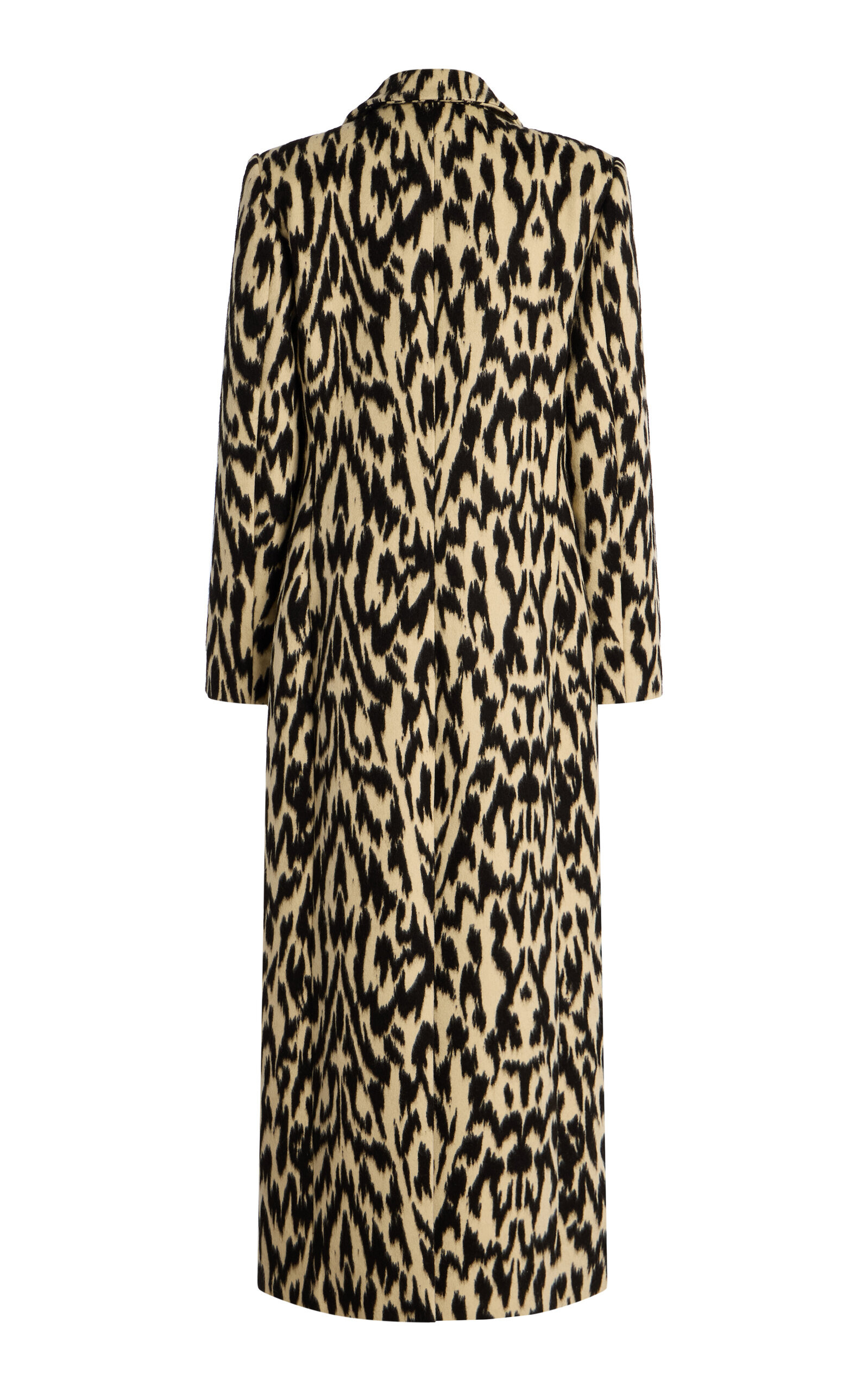 The Demi Printed Virgin Wool Coat off-white - 11