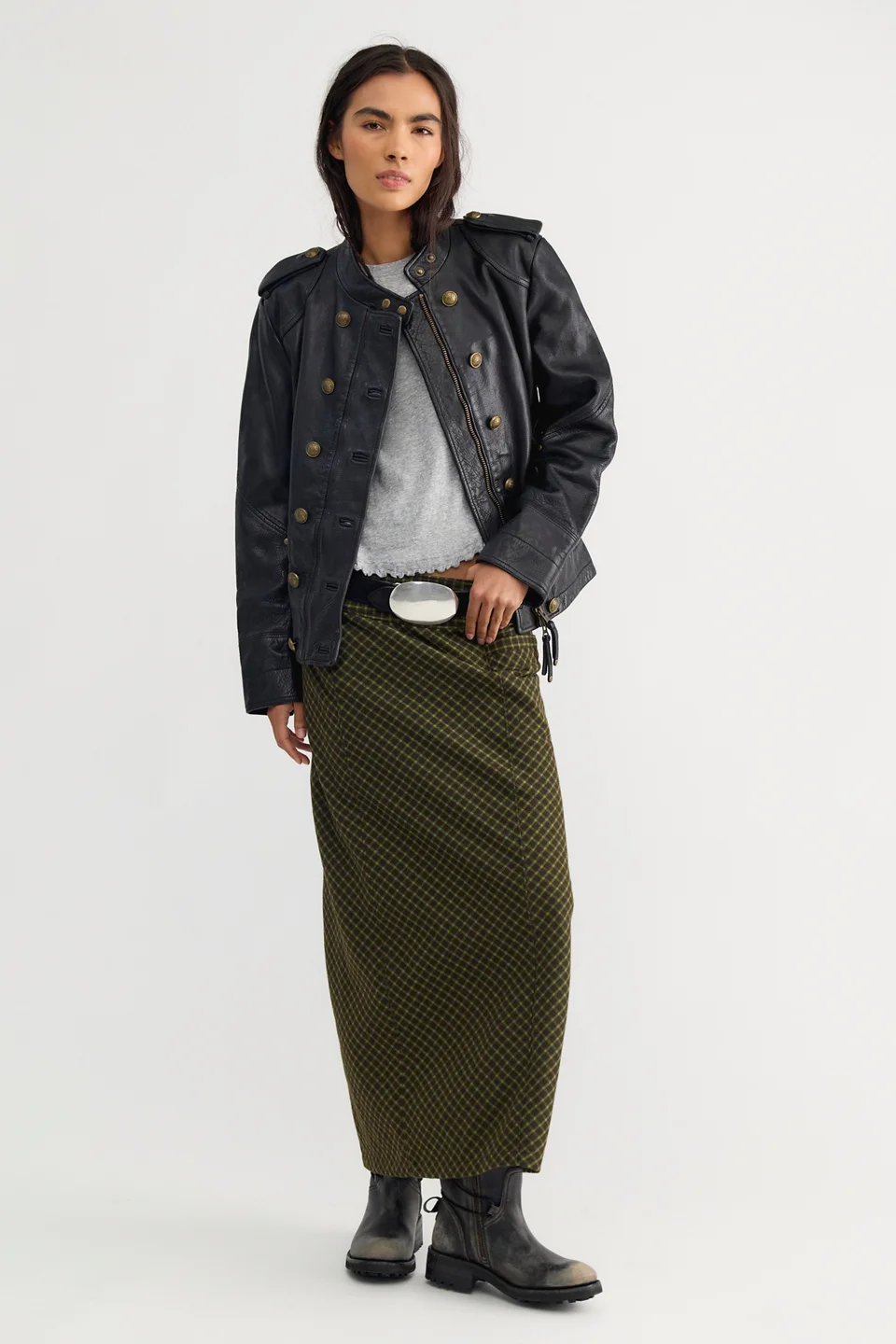 Mae Menswear Column Maxi Skirt - 1