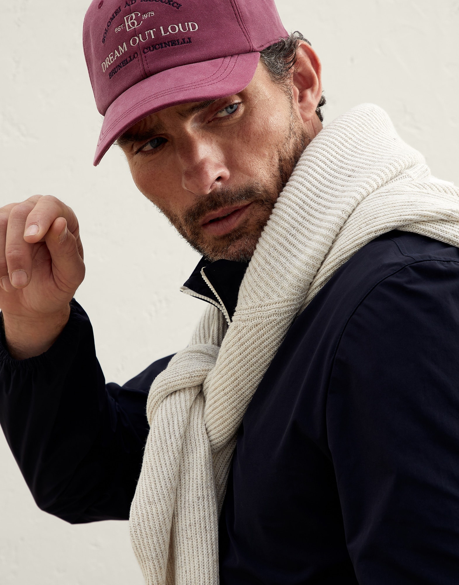 Baseball cap in twisted cotton gabardine with embroidery - 3