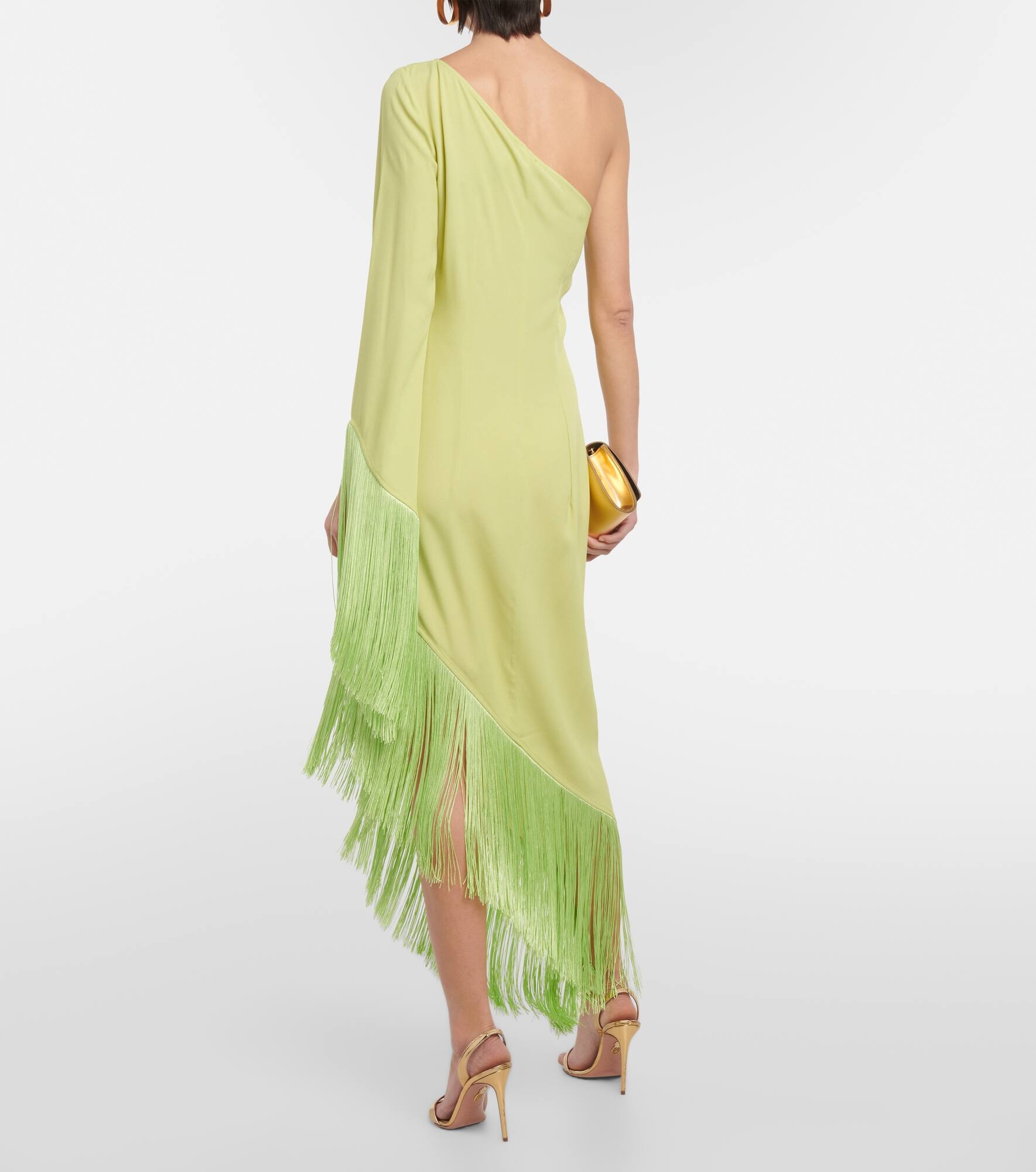 Aventador fringed crêpe midi dress - 3