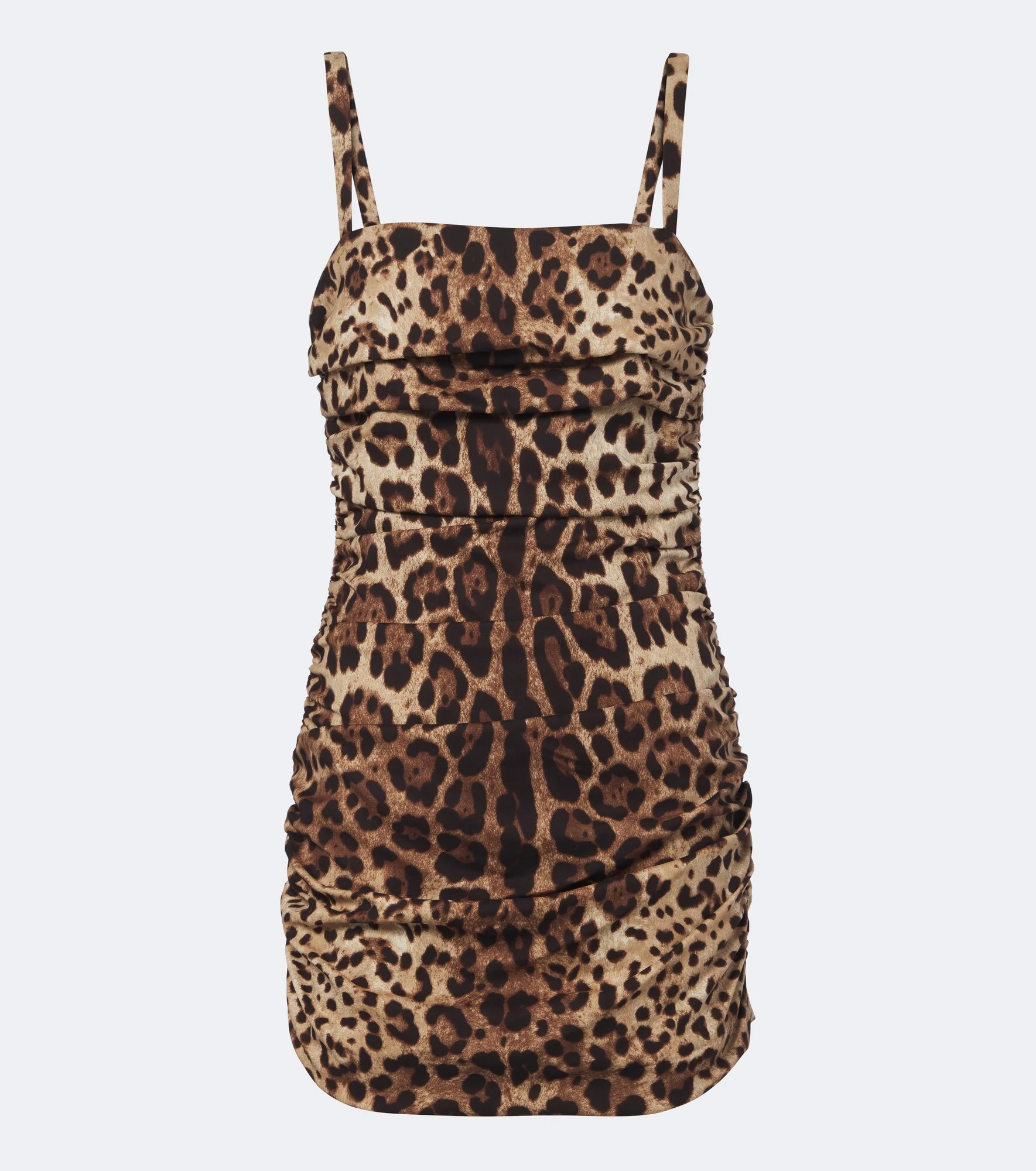 Leopard-print silk-blend charmeuse minidress - 1