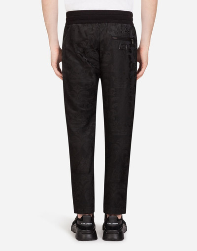 Dolce & Gabbana Jacquard jogging pants with patch outlook