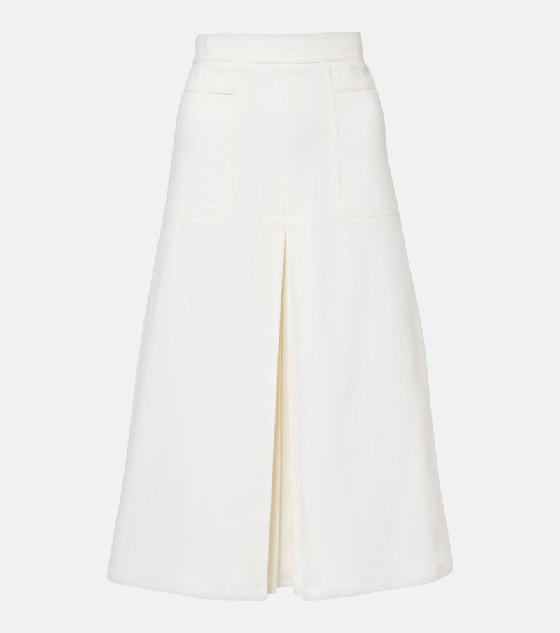 Renoir pleated cotton midi skirt 1