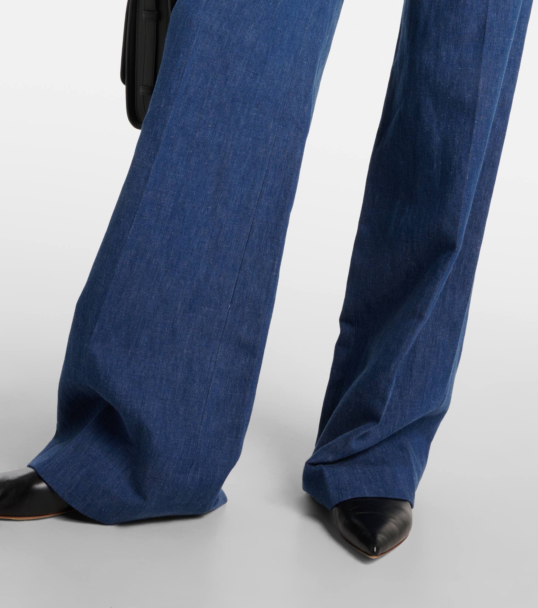 Norman cotton and linen wide-leg pants - 5