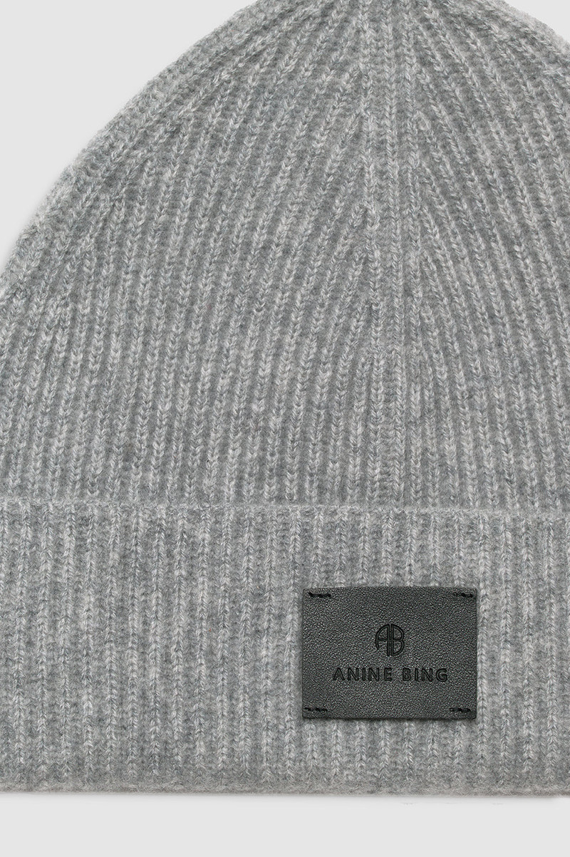 Carley Beanie - Medium Heather Grey Cashmere 3