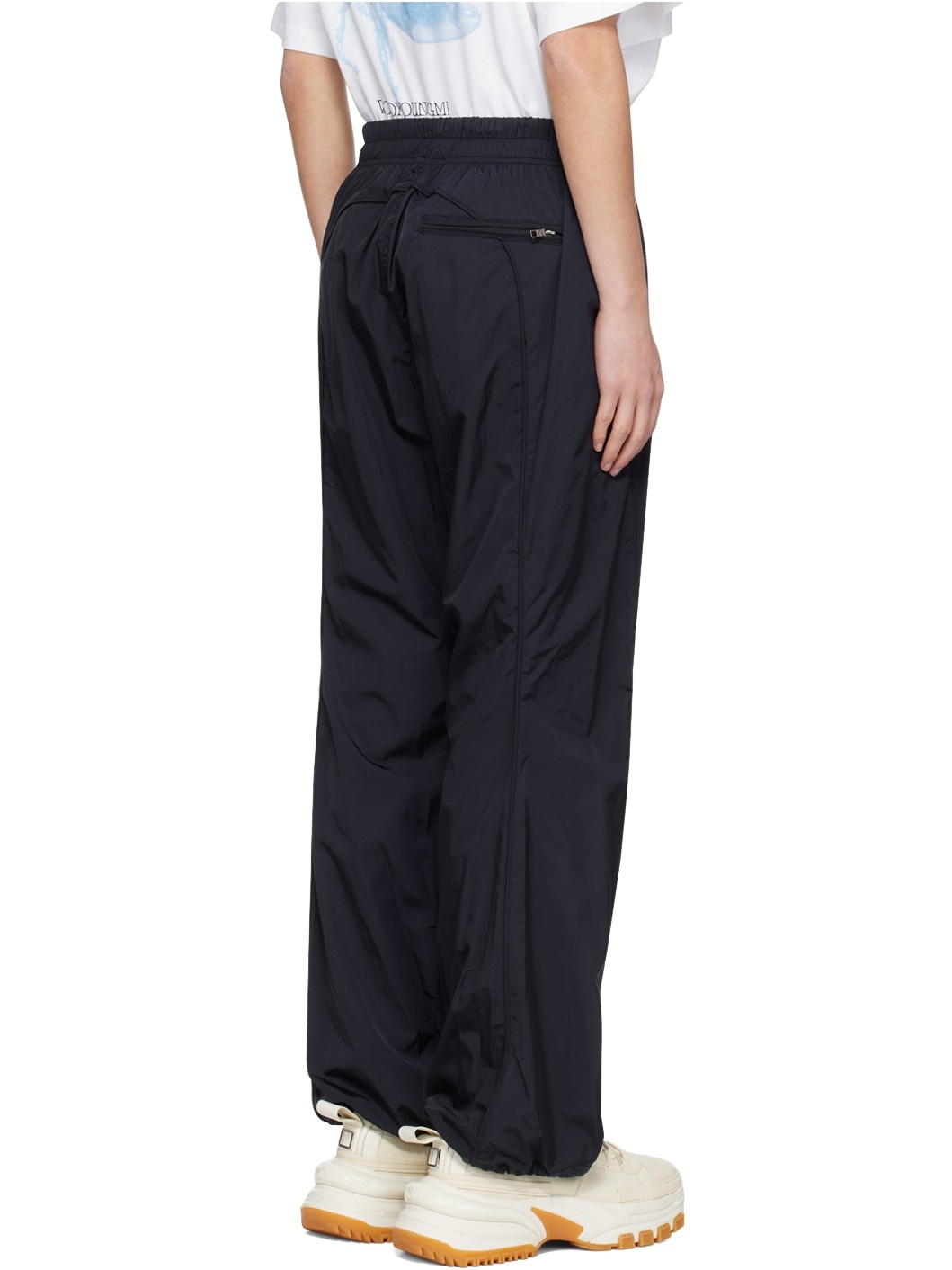 Navy Paneled Track Pants - 3