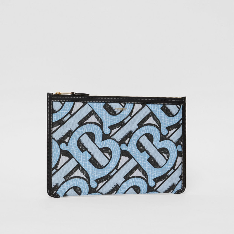 Monogram Print E-canvas and Leather Pouch 6