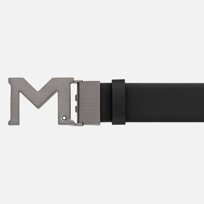 Montblanc M buckle black 35 mm leather belt outlook