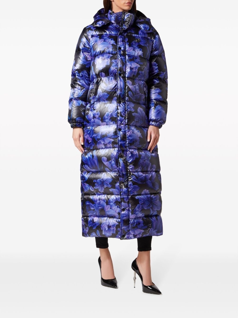 floral-print feather-down jacket - 3