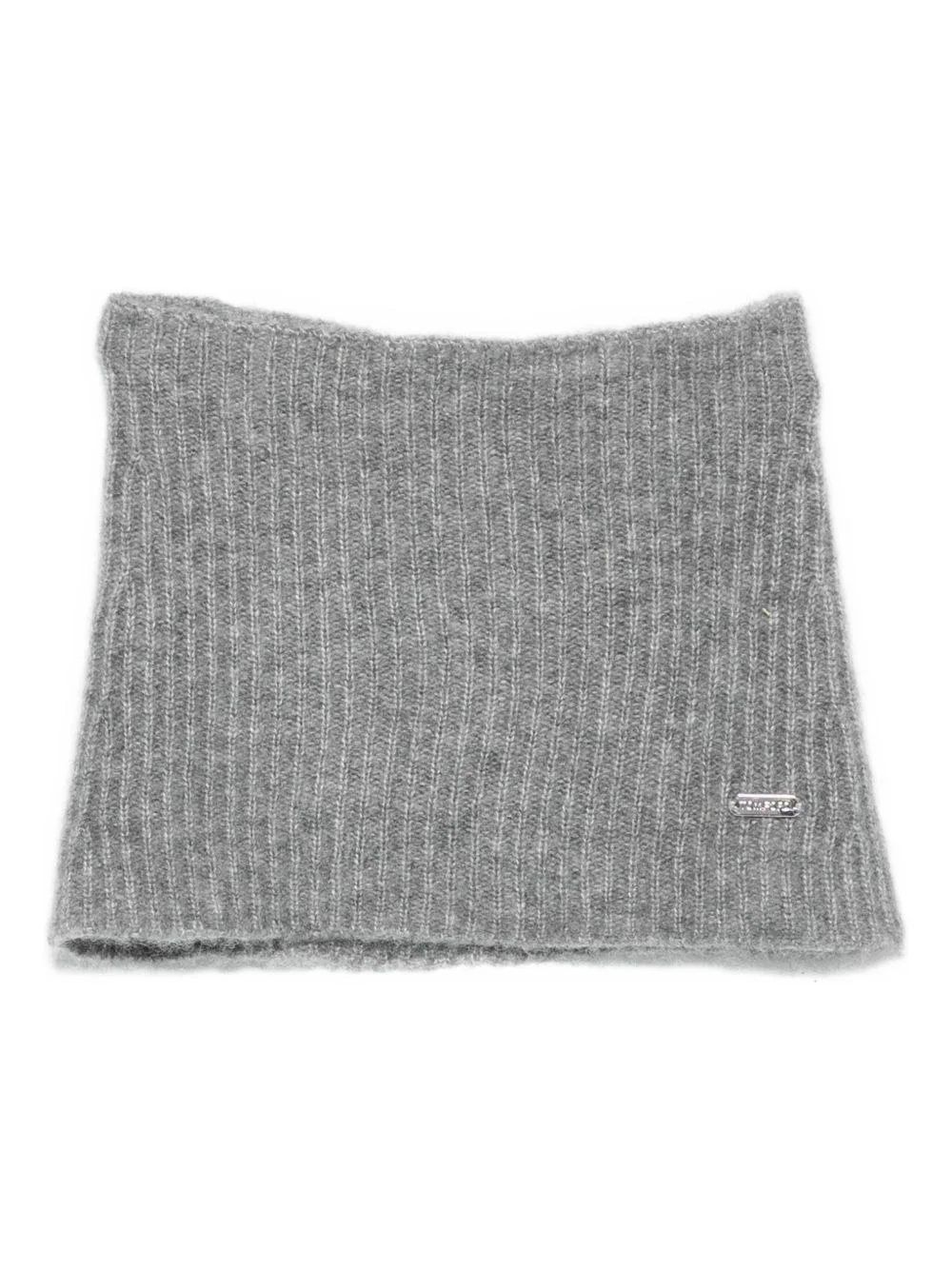 ribbed cashmere-silk blend neck-warmer scarf - 1