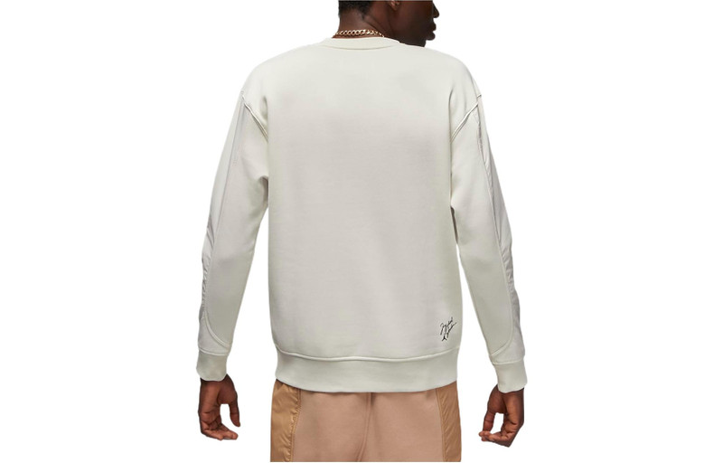 Jordan Air Jordan Alphabet Round Neck Long Sleeves Hoodie Men's Creamy White DV7588-030 outlook