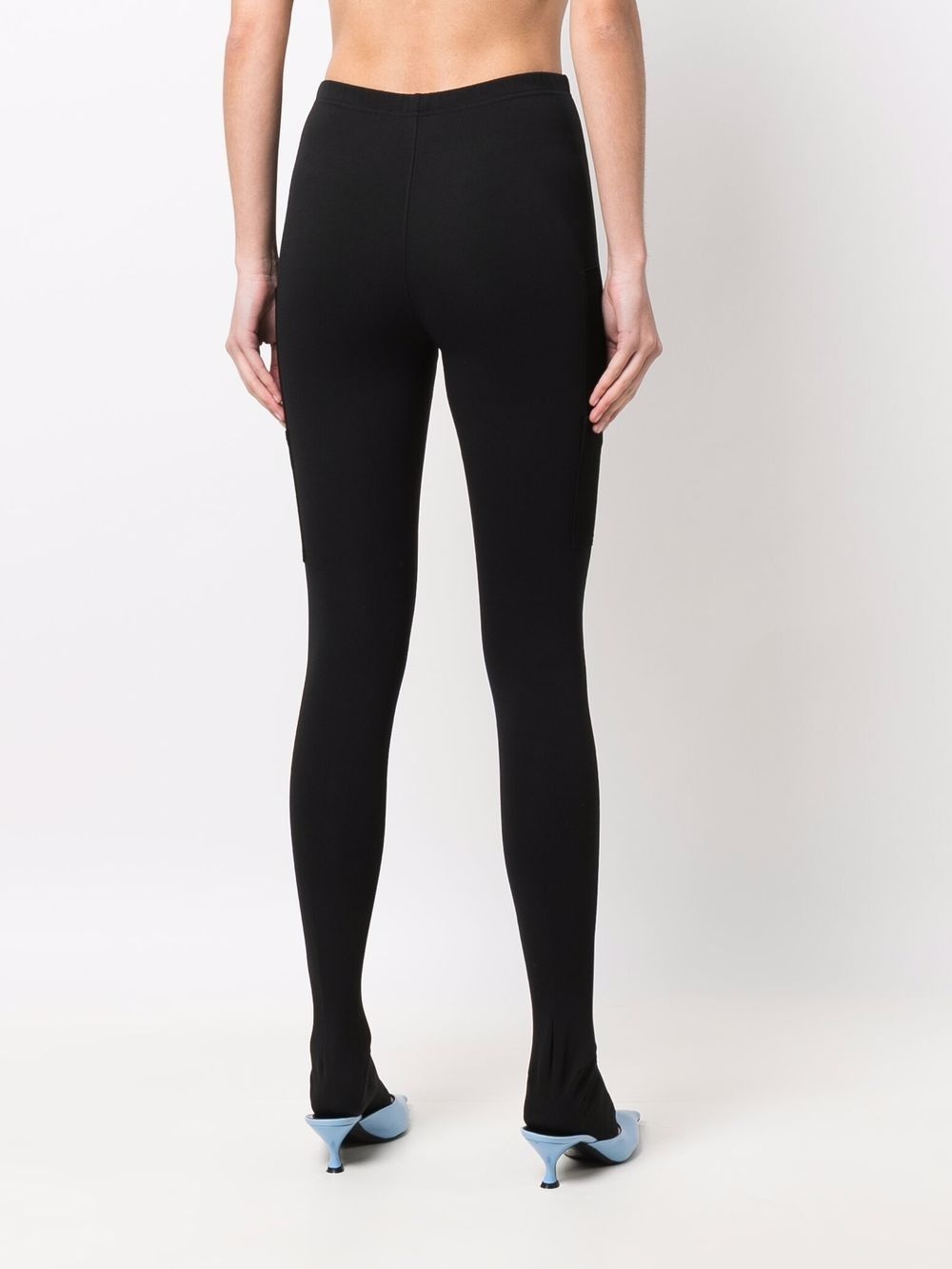 multi-pocket slip-on leggings - 4
