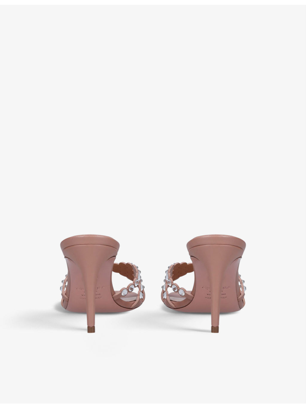 Tequila gem-embellished leather heeled sandals - 4