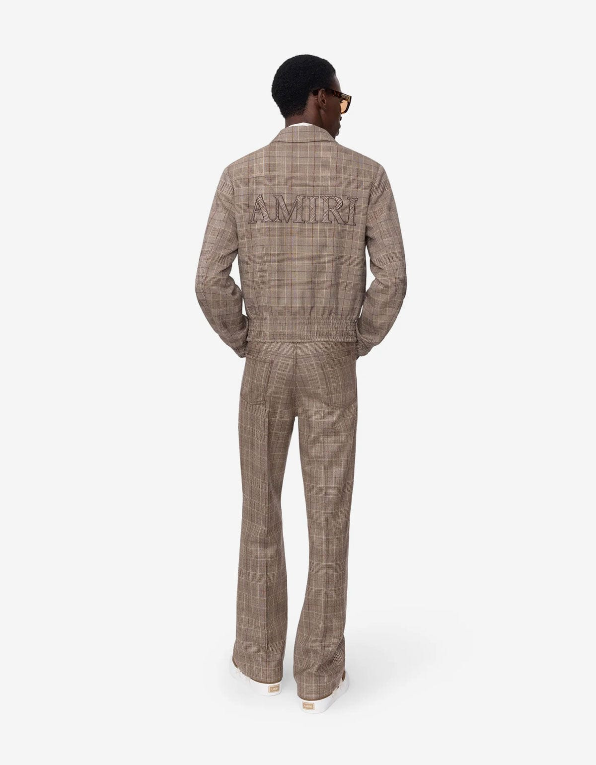 Amiri Brown Check Blouson Jacket - 3