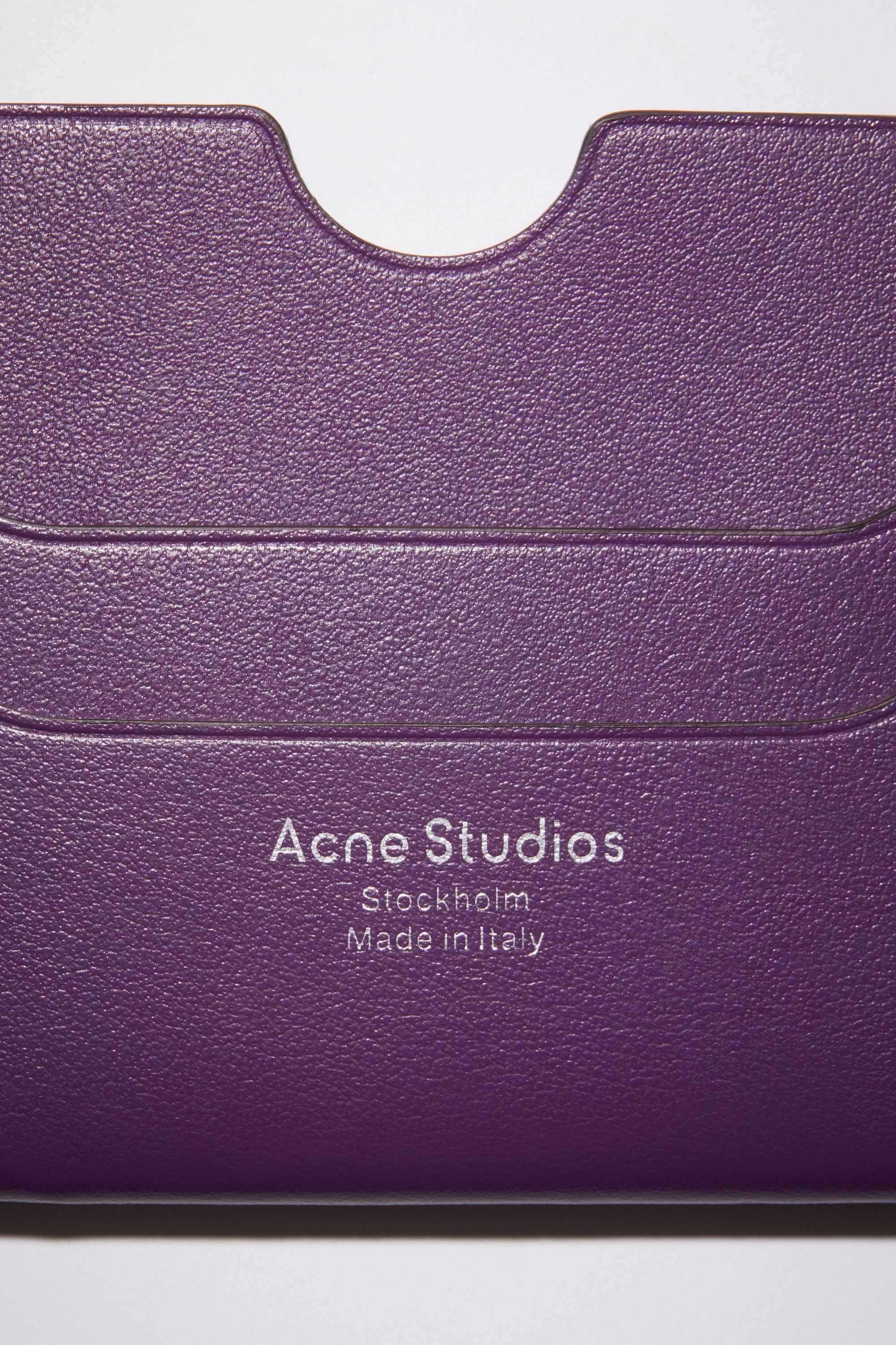Leather card holder - Violet purple - 4