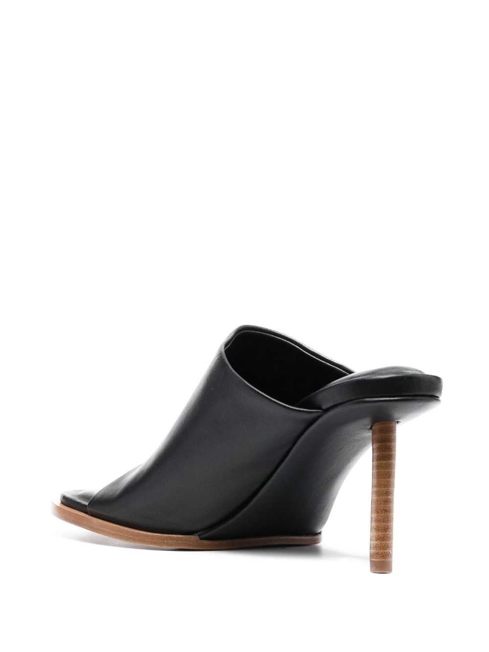 Les Mules Rond Carré leather mules - 3