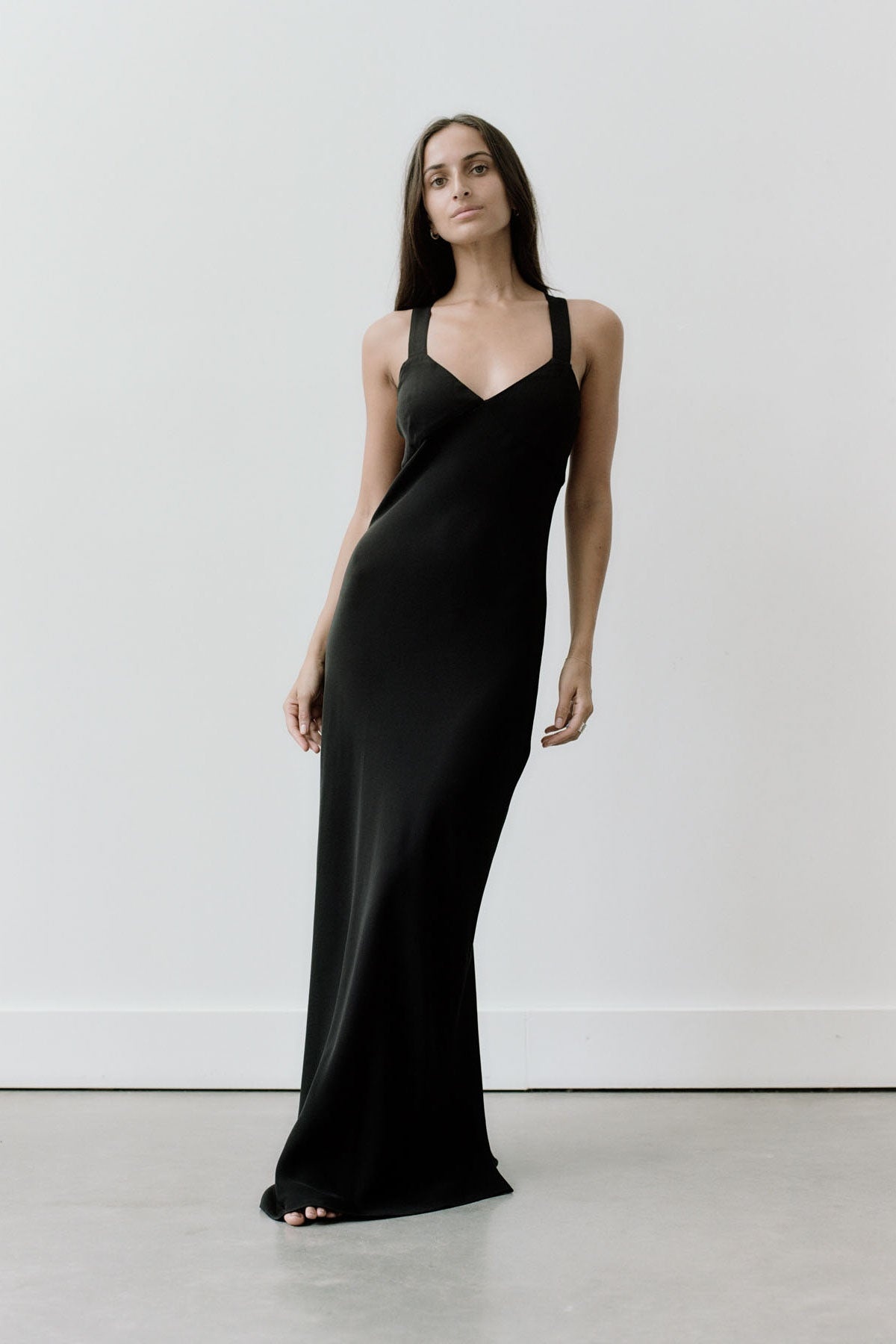 Ring Detail Maxi Dress - Black - 4