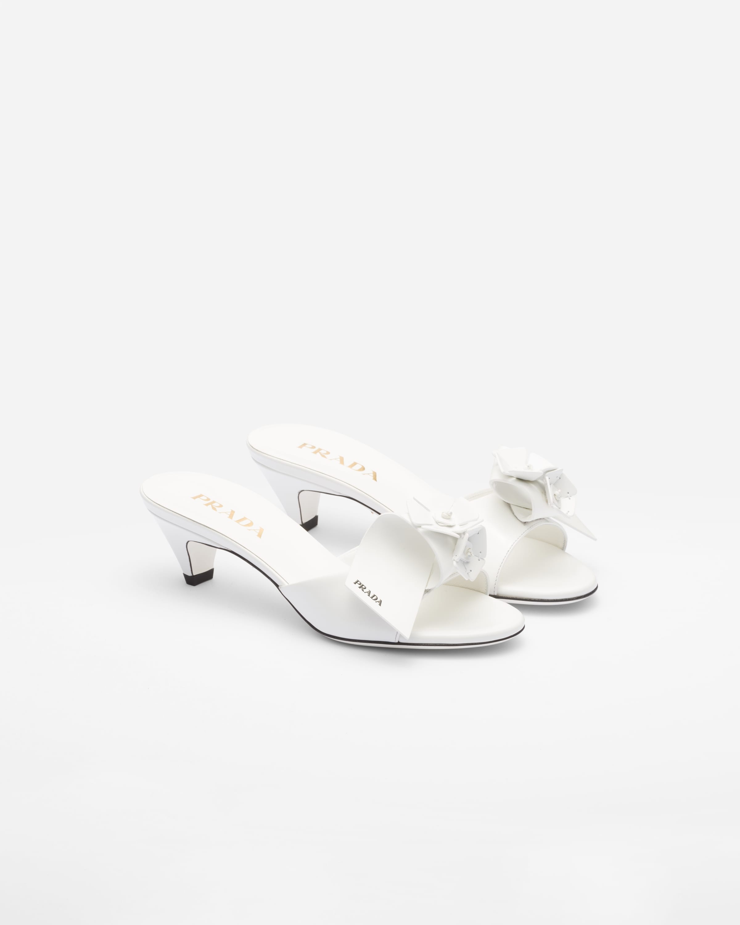 Brushed leather sandals - 1