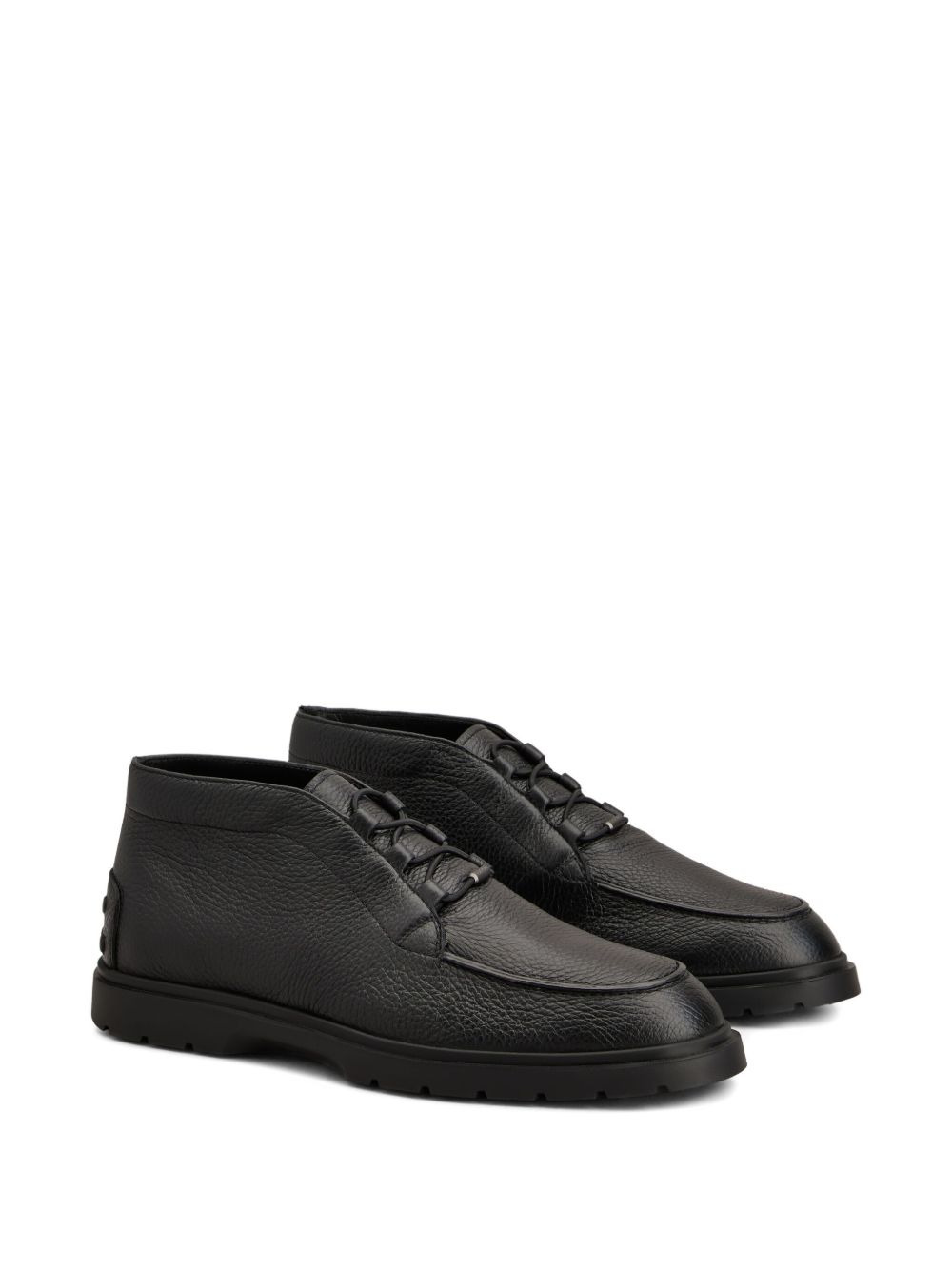 pebble-grain lace-up boots - 2