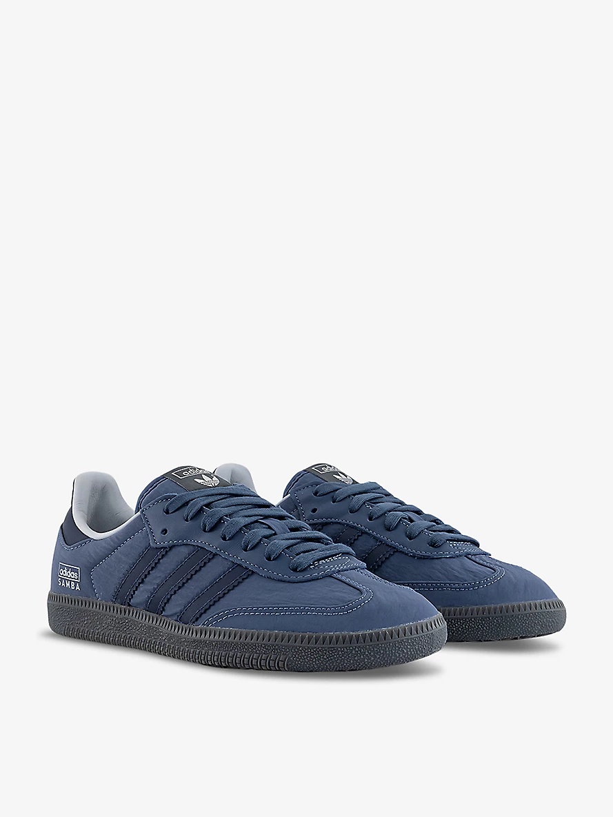 Samba OG logo-print leather low-top trainers - 3