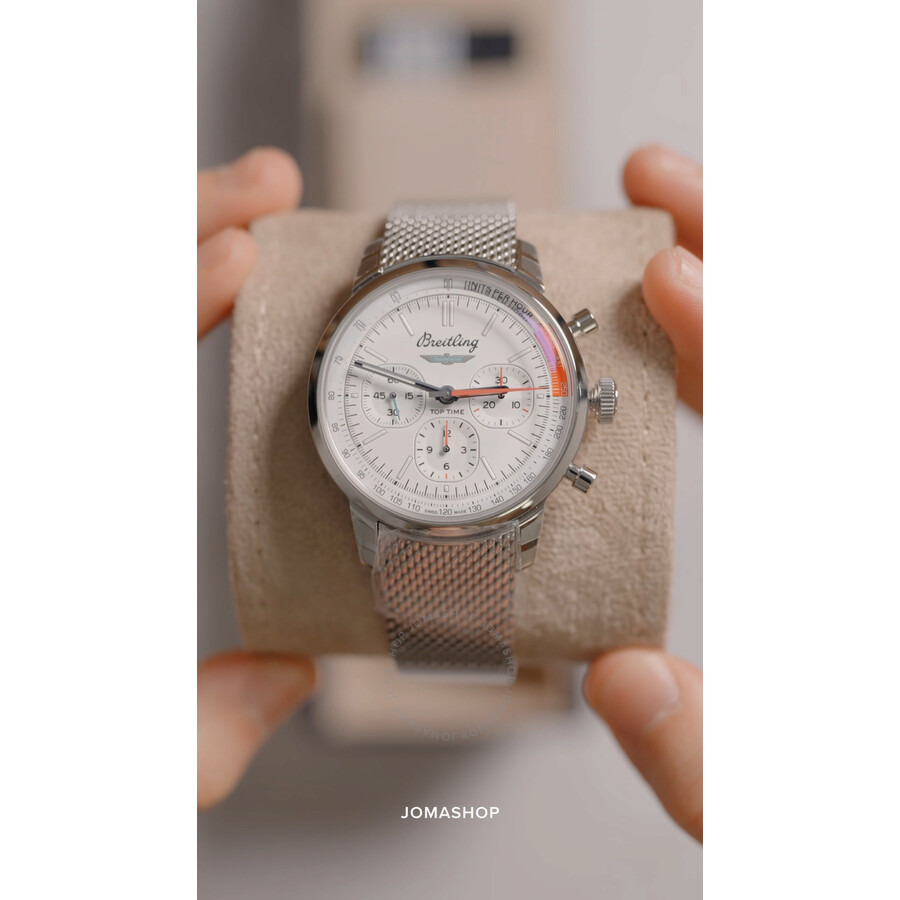 Breitling Top Time B01 Thunderbird 41mm Chronograph Automatic White Dial Men's Watch AB01766A1A1A1 - 5