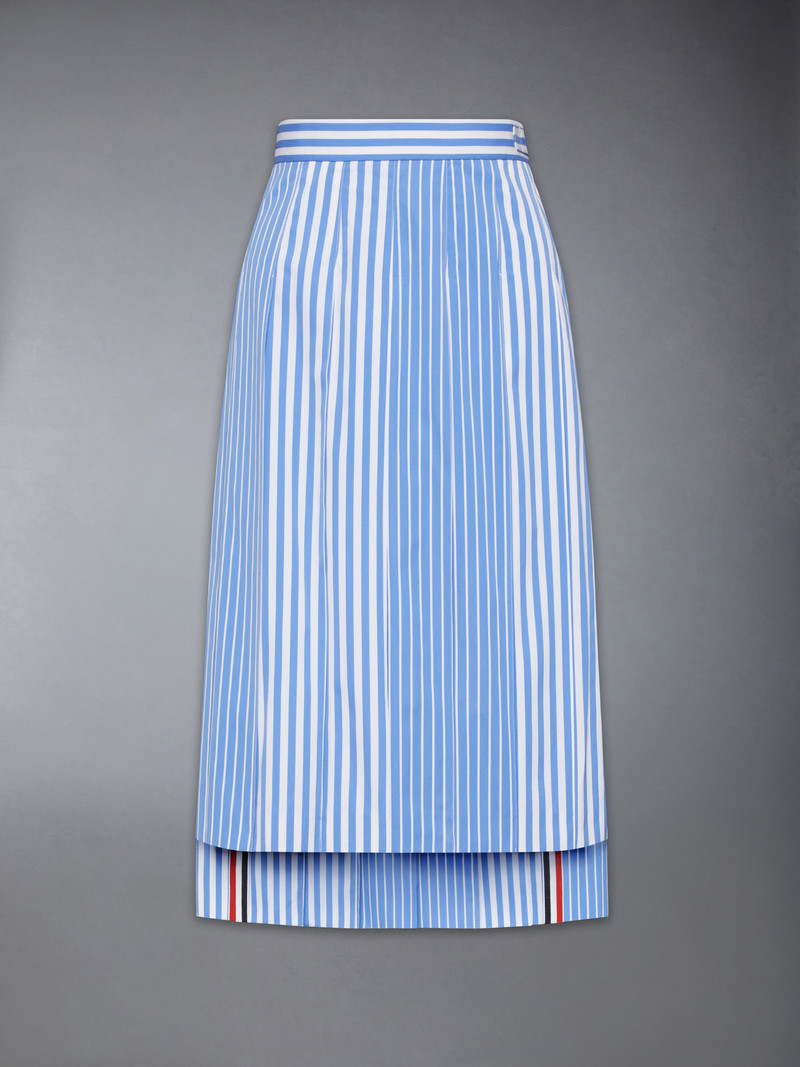 AWNING STRIPED POPLIN FUNMIX PLEATED SKIRT 1