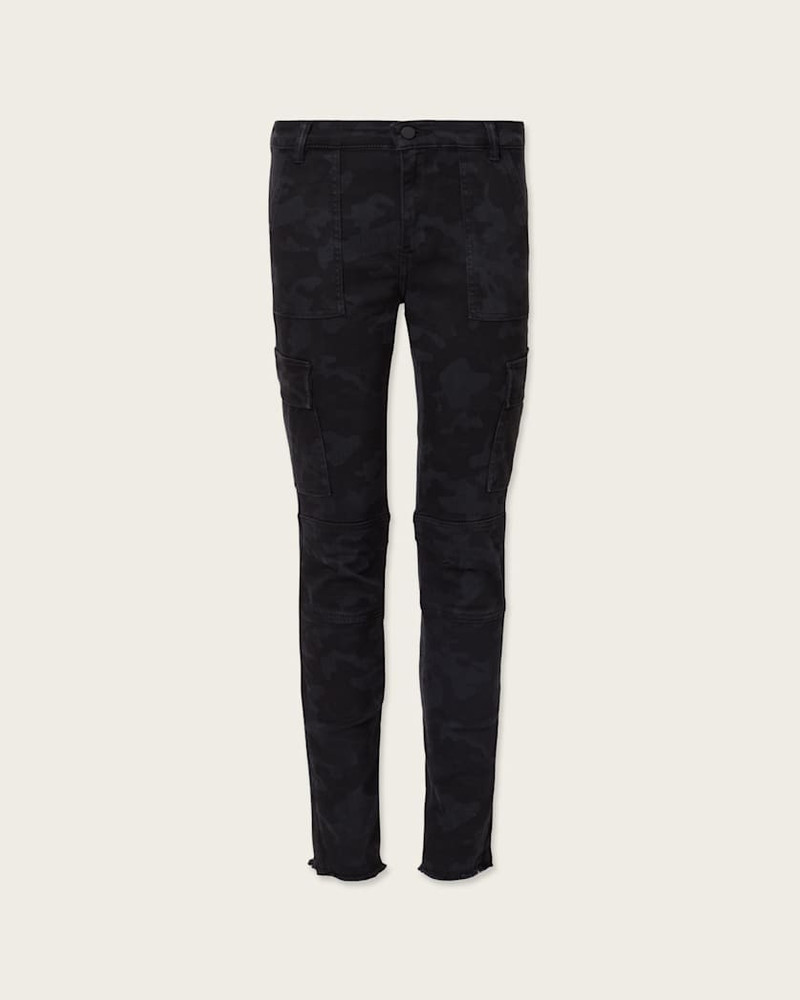 DURAN SKINNY BLACK CAMO CARGO JEANS 1