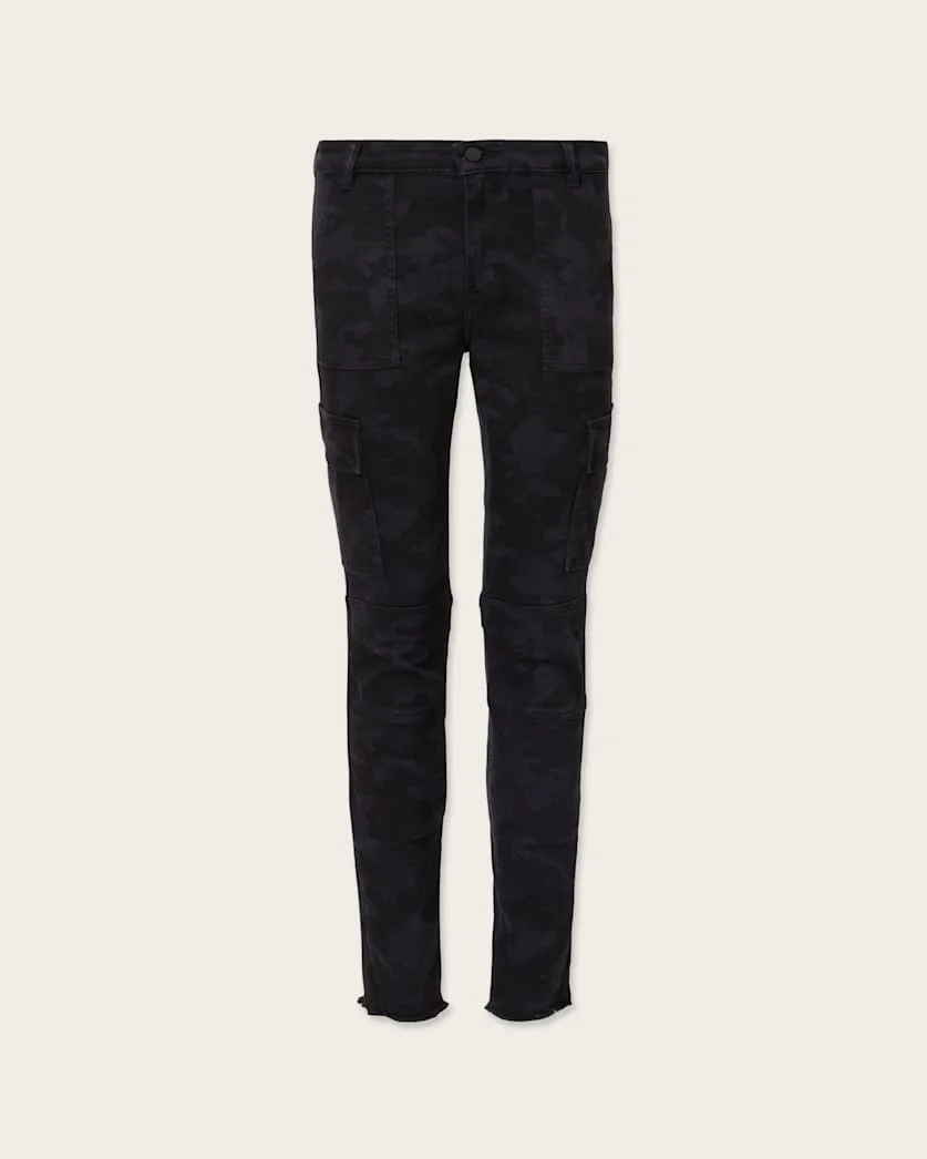 DURAN SKINNY BLACK CAMO CARGO JEANS - 1