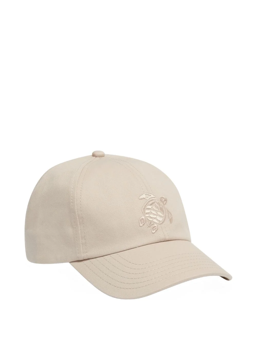 turtle-embroidered cotton cap - 1