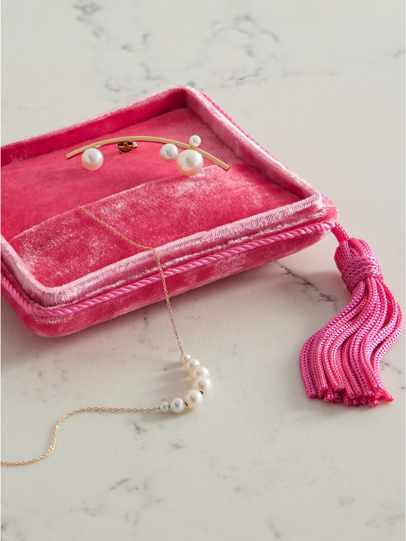 SOPHIE BILLE BRAHE Tasseled Velvet Jewelry Box outlook