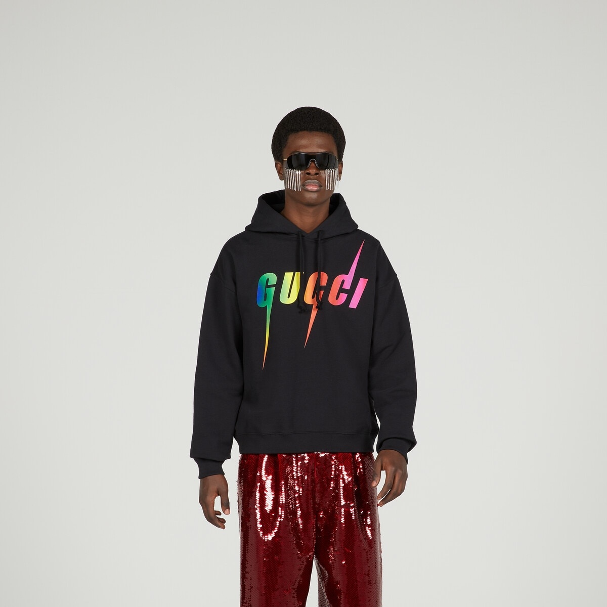 Cotton sweatshirt with Gucci Blade print - 5