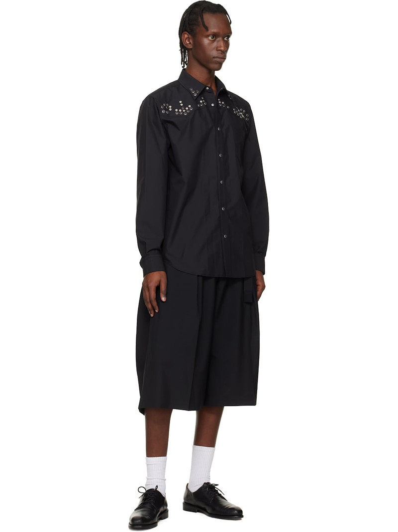 TOGA VIRILIS Black Typewriter Shirt outlook