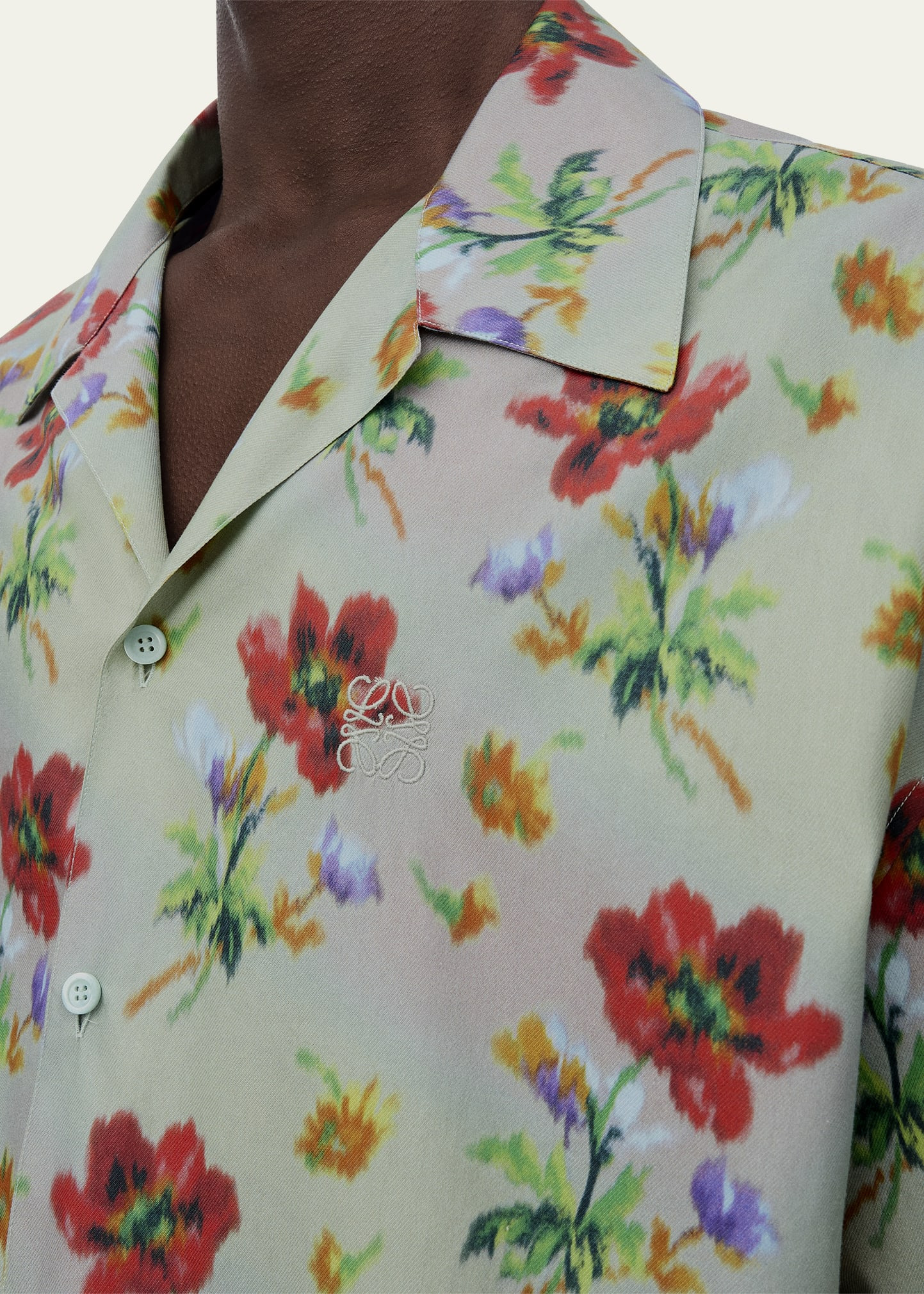 Men's Floral Relaxed-Fit Camp Shirt - 2