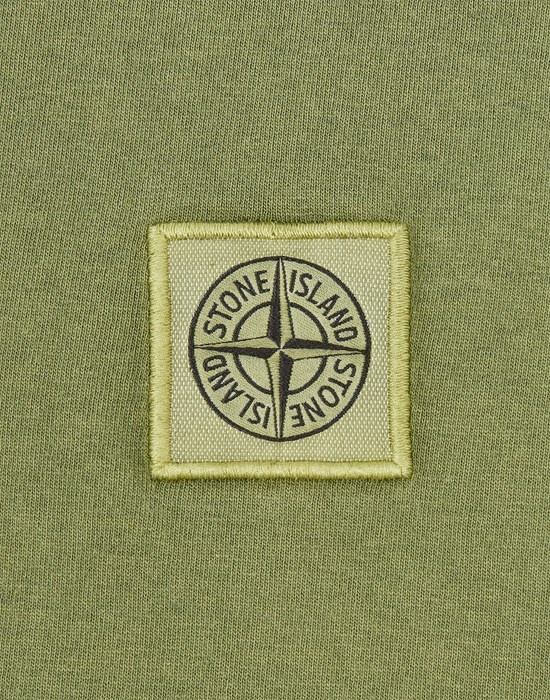 23757 GARMENT-DYED COTTON JERSEY 'FISSATO' TREATMENT OLIVE GREEN - 4