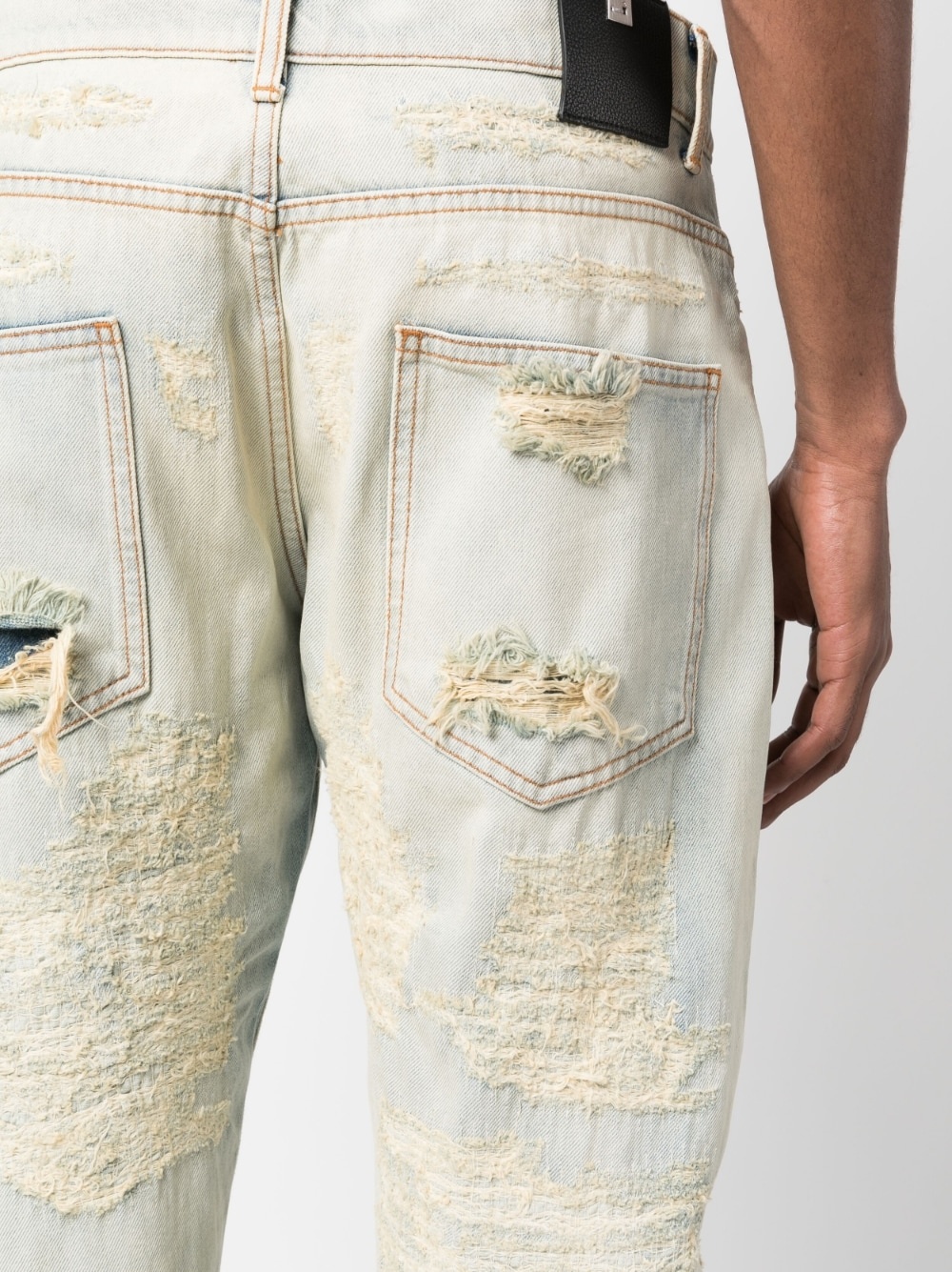 ripped mid-rise straight-leg jeans - 5