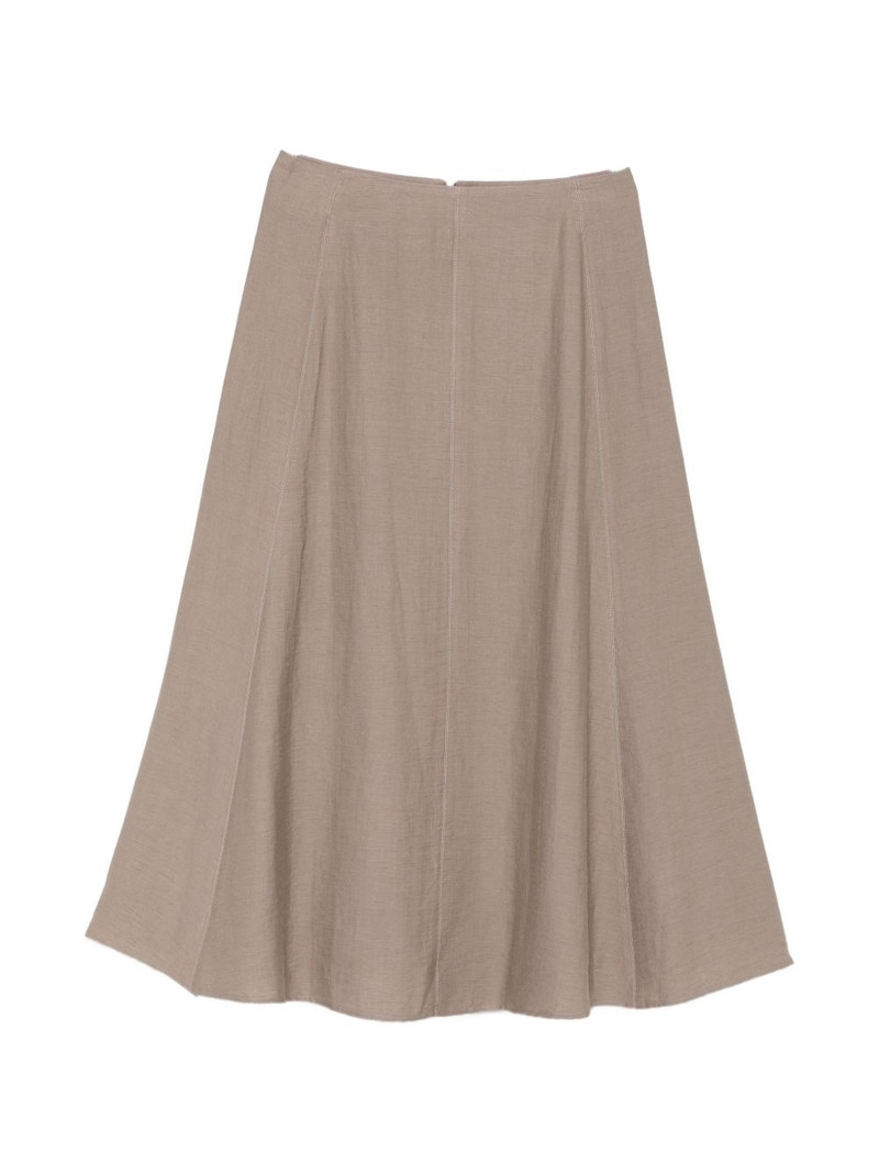 panelled A-line midi skirt 1