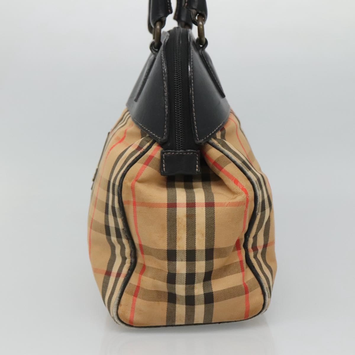 Burberry Nova Check Hand Bag Canvas Beige - 4